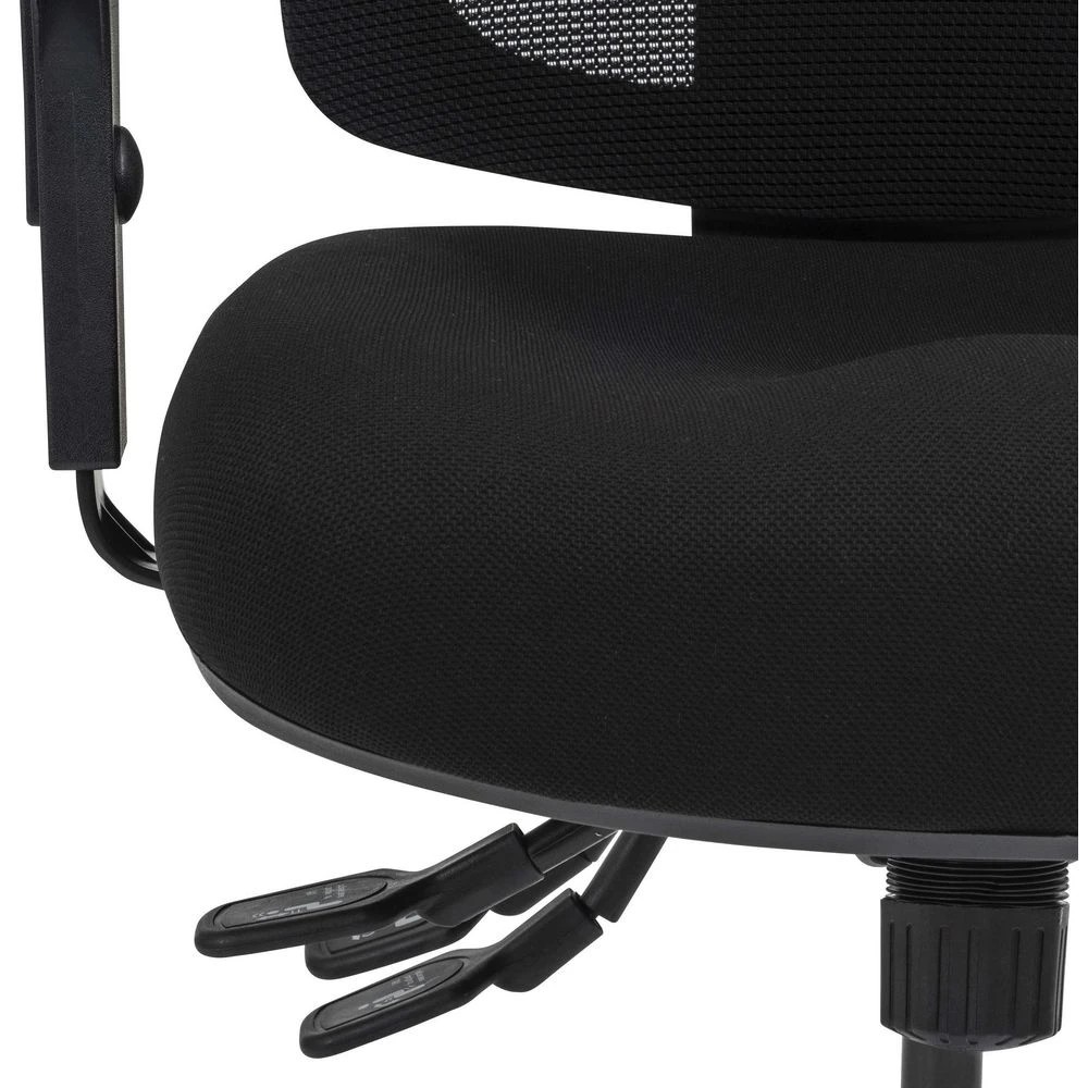 6 Professional Ergonomic Extra-Heavy-Duty Mesh Chair Black Ergonomic Chairs and Desk Chairs, 6 of 10