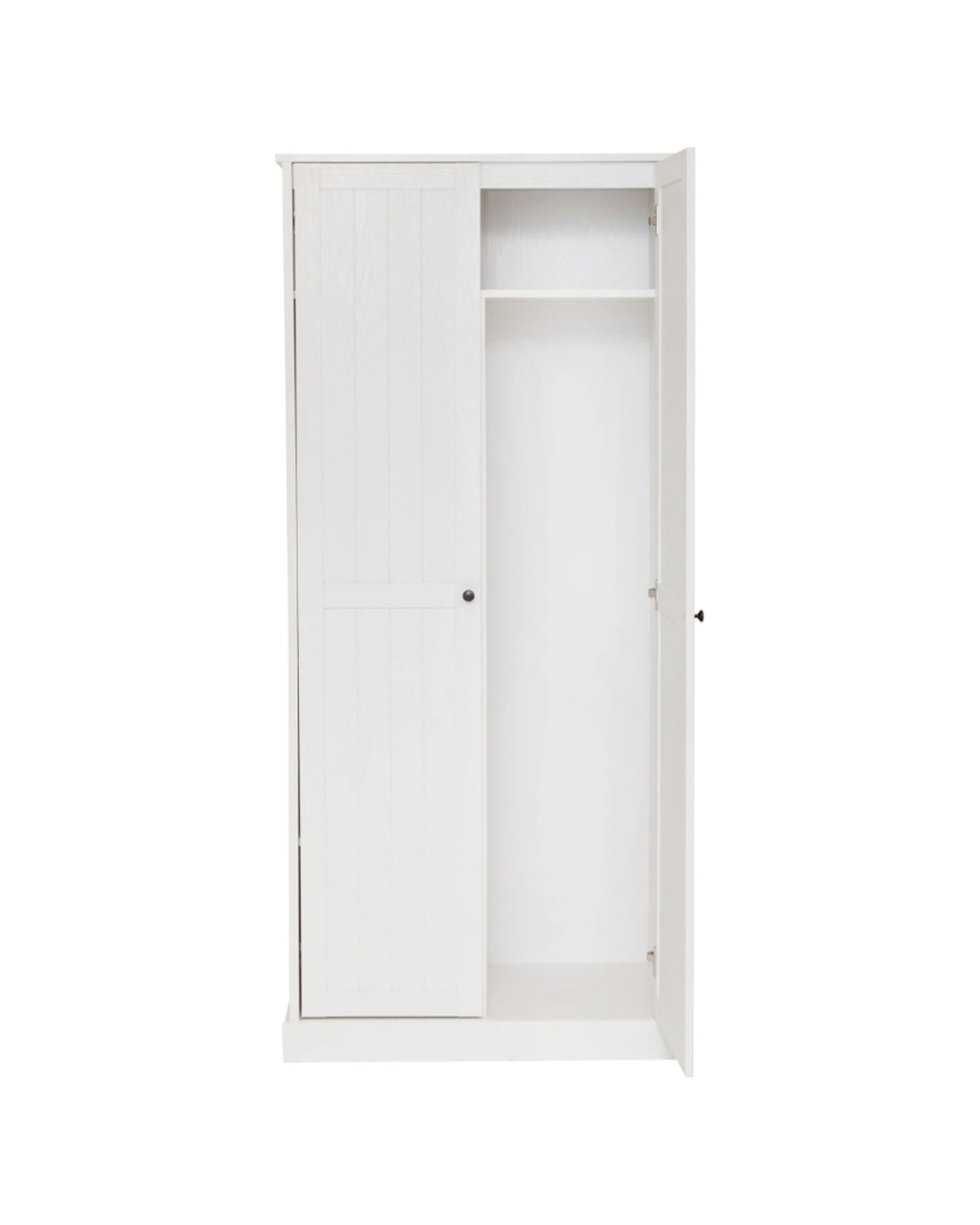 3 Alpine Bay Hamptons 2 Door Broom Multipurpose Cupboard Storage Unit 80cm - White, 3 of 9