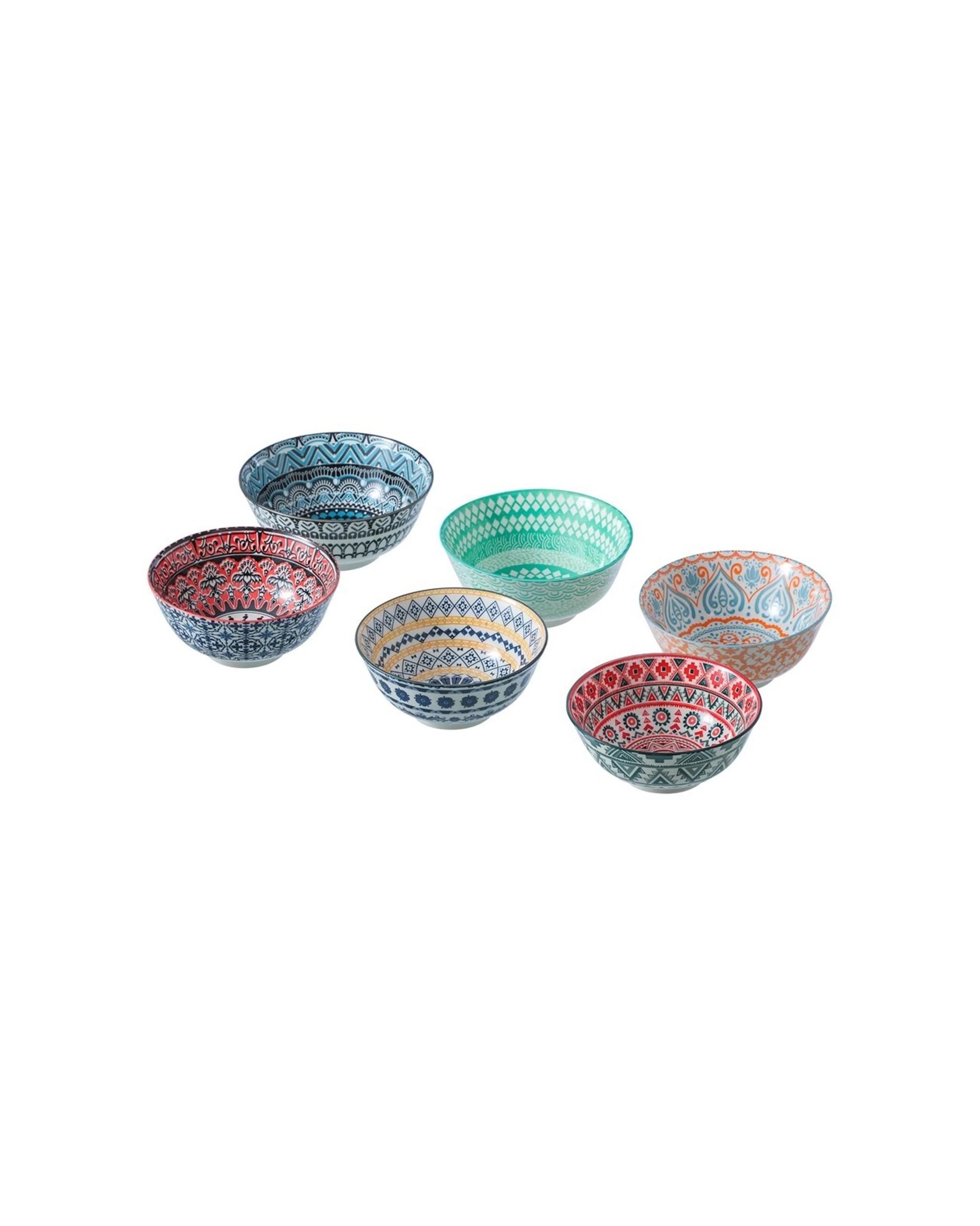2 Lemon & Lime 3PK Moroccan Deco 18cm Ceramic Serving Bowl Kitchenware - Multi, 2 of 4