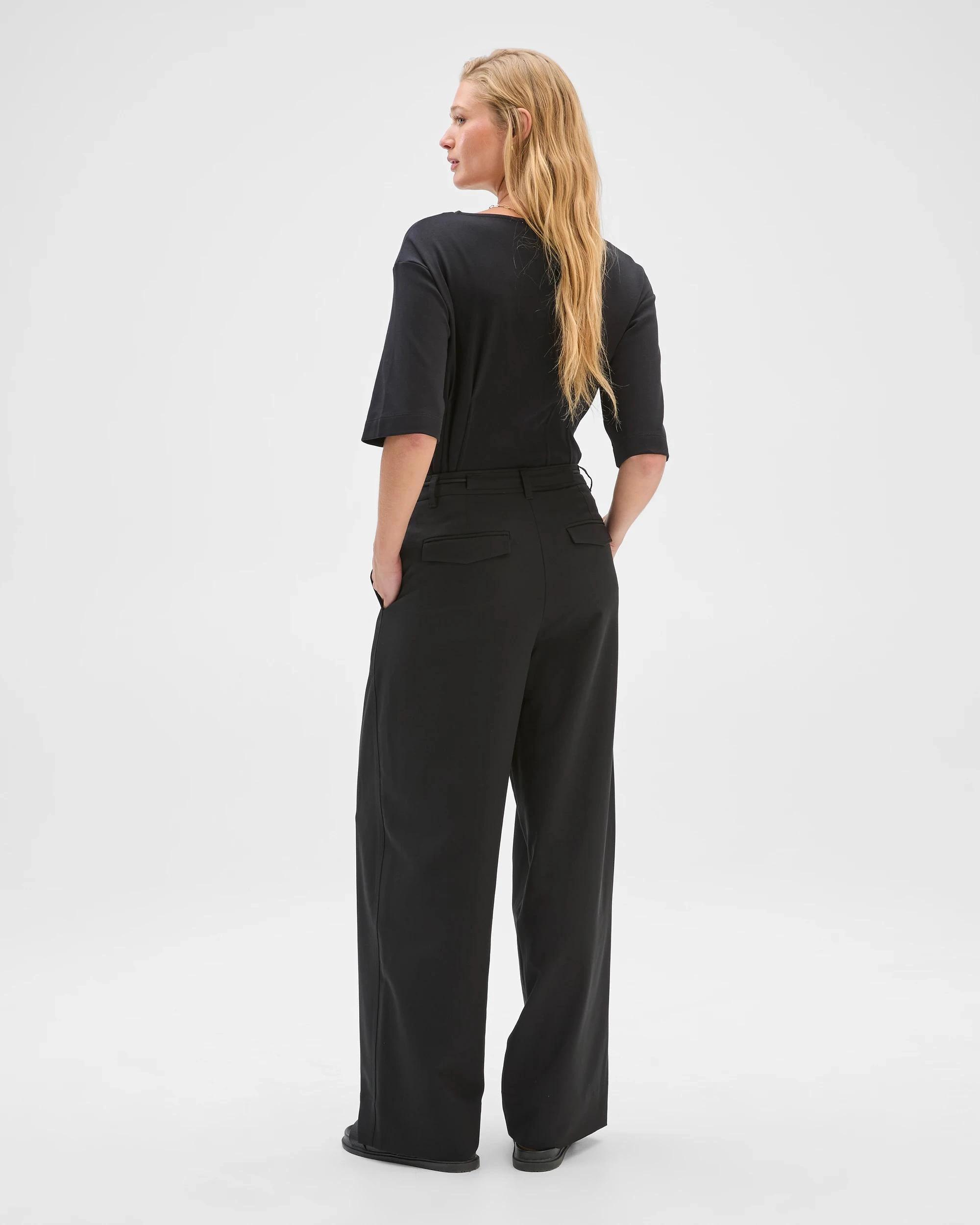 6 Preview Wide Barrel Leg Pants BLACK, 6 of 9