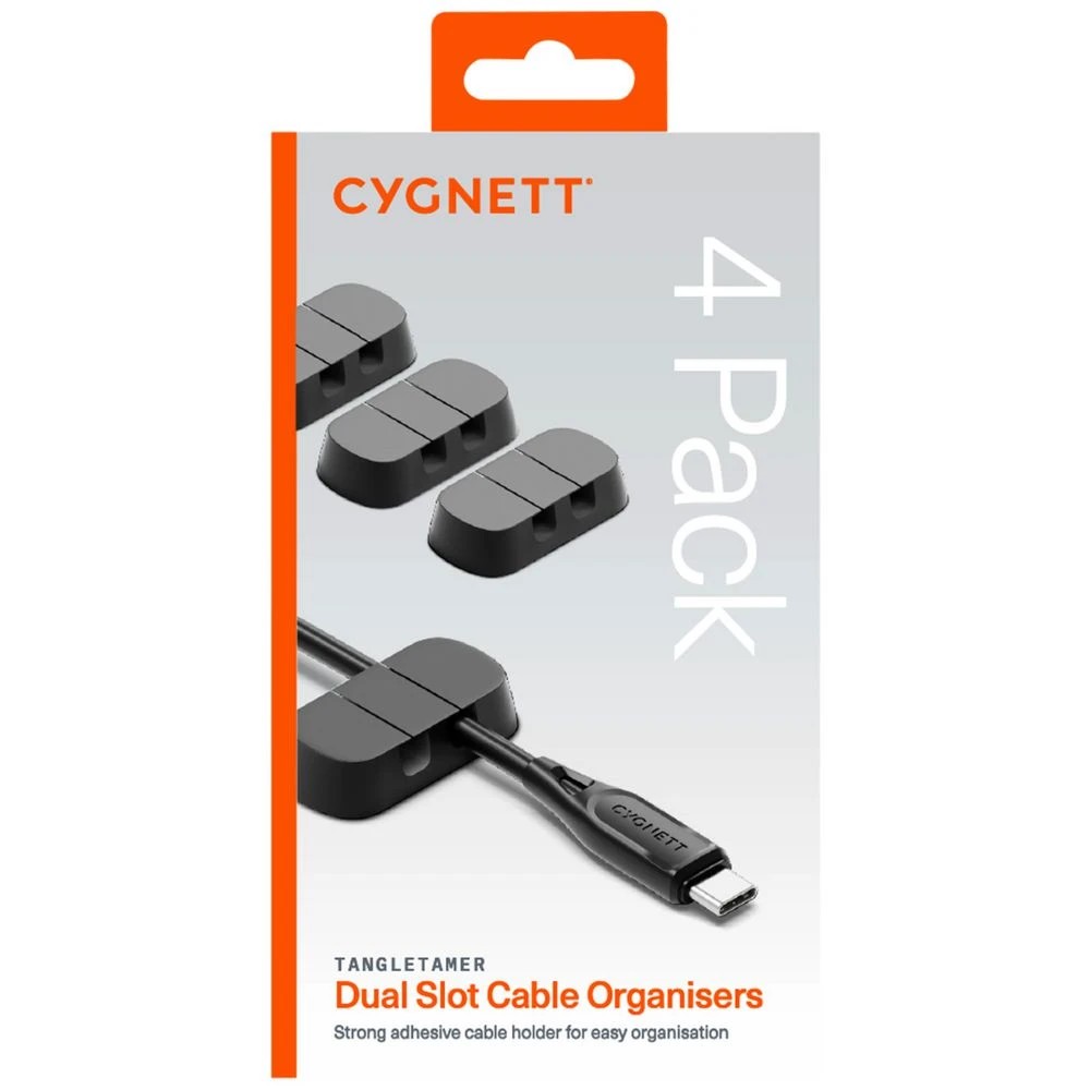 7 Cygnett Tangle Tamer 2 Slot Cable Organser 4 Pack Black, 7 of 7