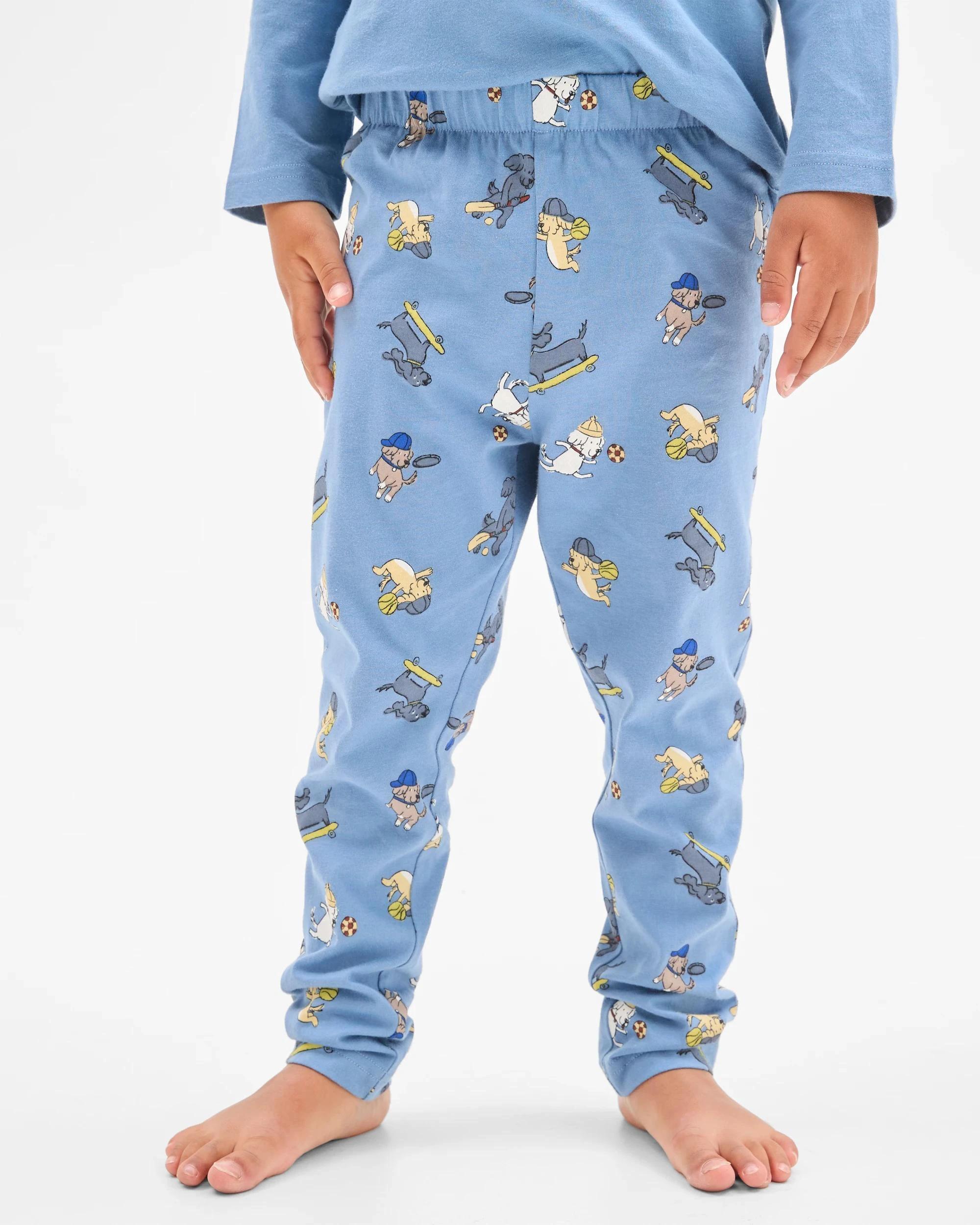4 Target Kids Australian Cotton Blend Younger Boys Knit Pyjama Set BLUE DOG SPORT, 4 of 8