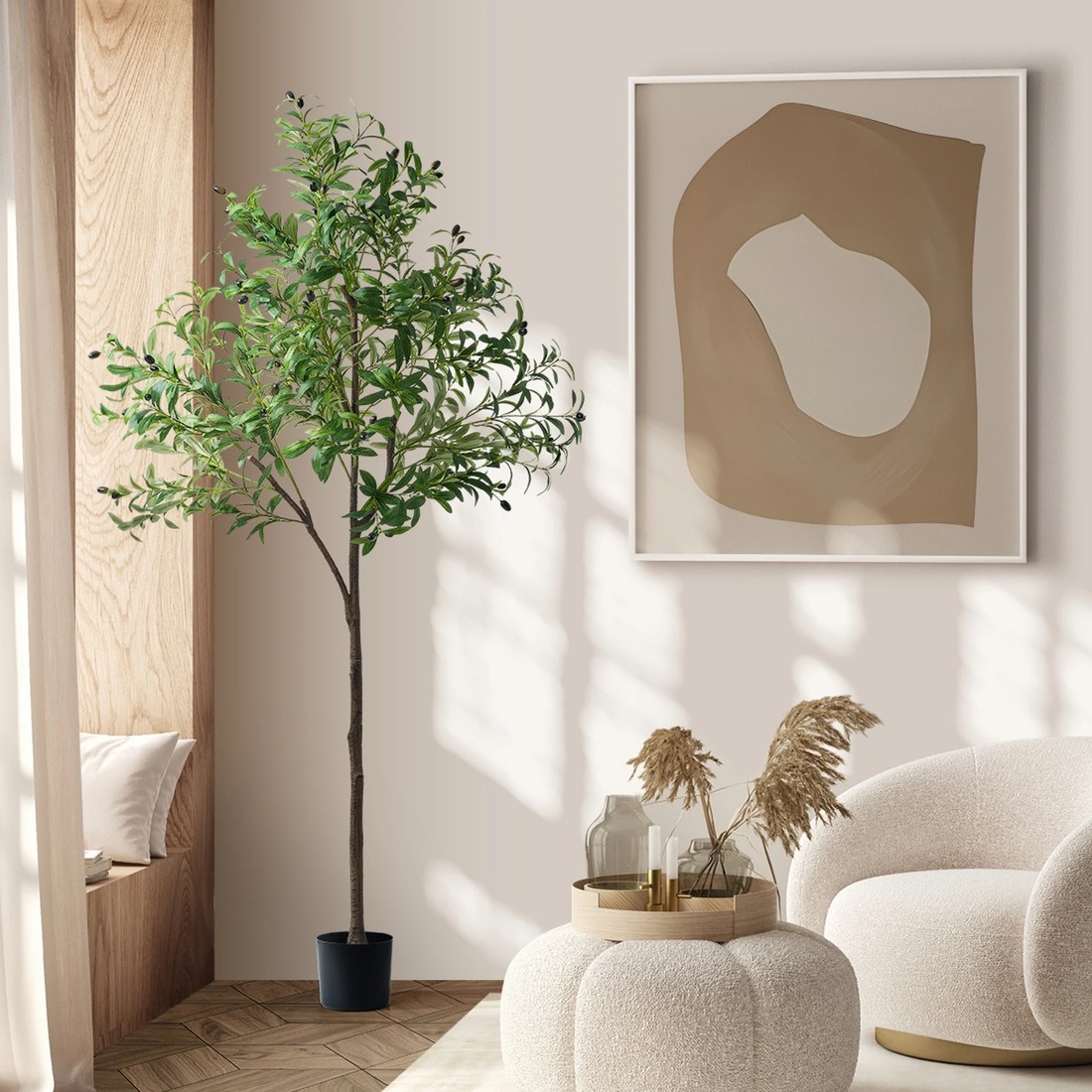 4 Livsip 180cm Artificial Olive Tree Lifelike Faux Potted Plant - Green, 4 of 10