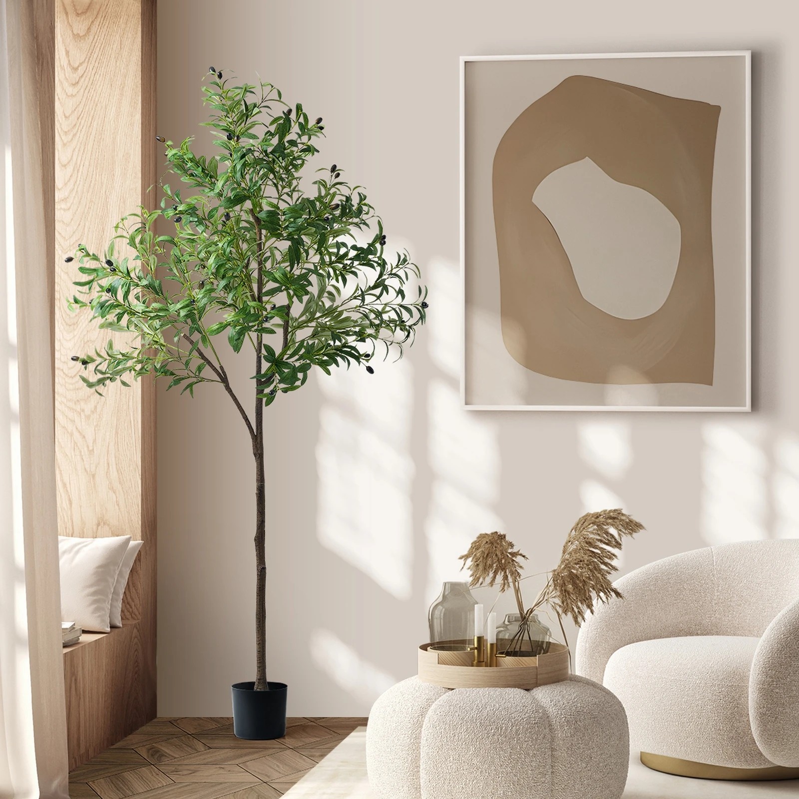 4 Livsip 180cm Artificial Olive Tree Lifelike Faux Potted Plant - Green, 4 of 10