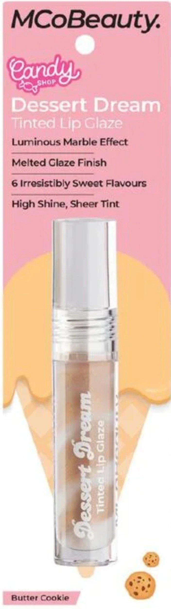1 MCoBeauty Candy Shop Dessert Dream Tinted Lip Glaze - Butter Cookie, 1 of 1