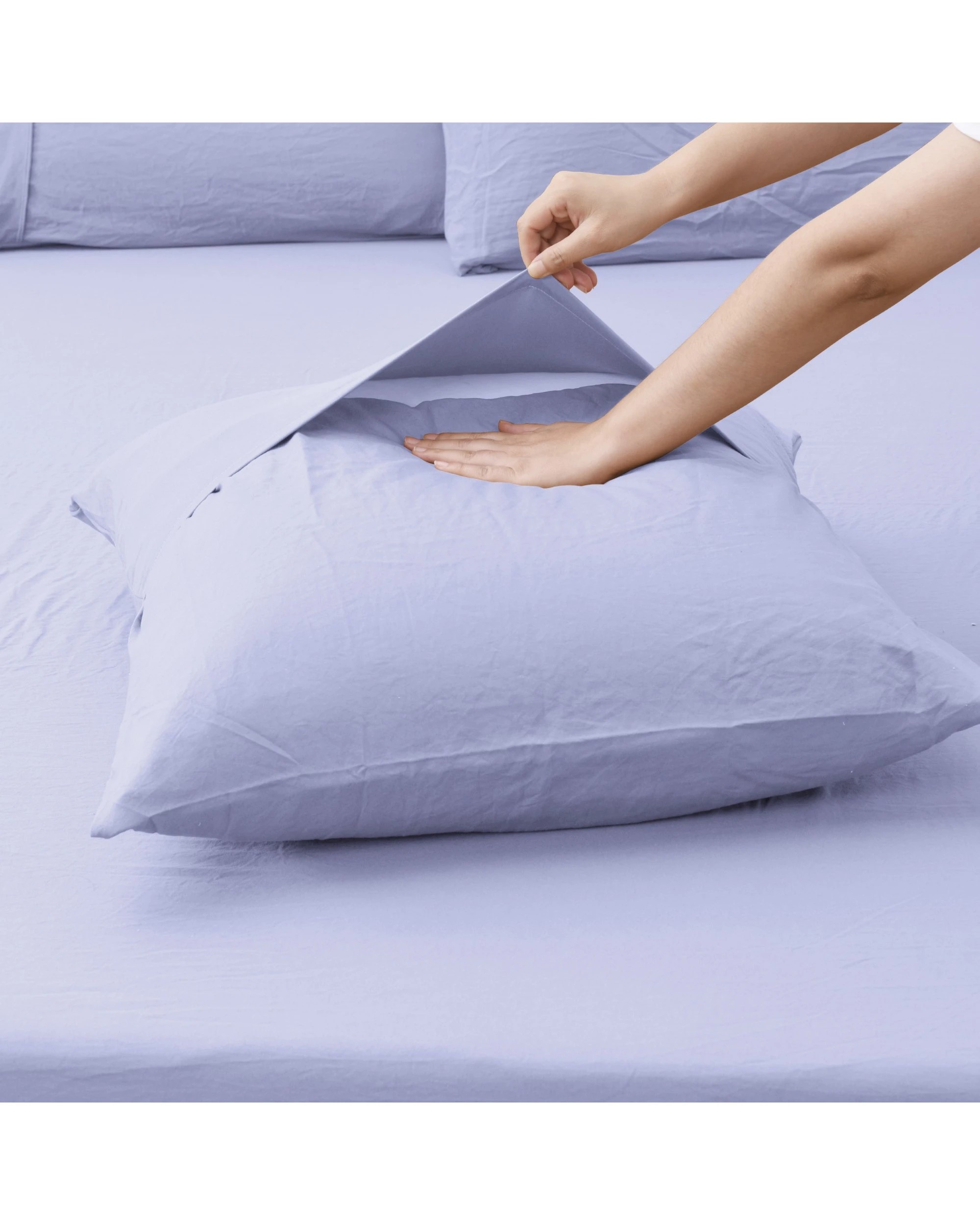 3 Dreamaker Superfine Washed Microfibre European Pillowcase - Lilac, 3 of 5