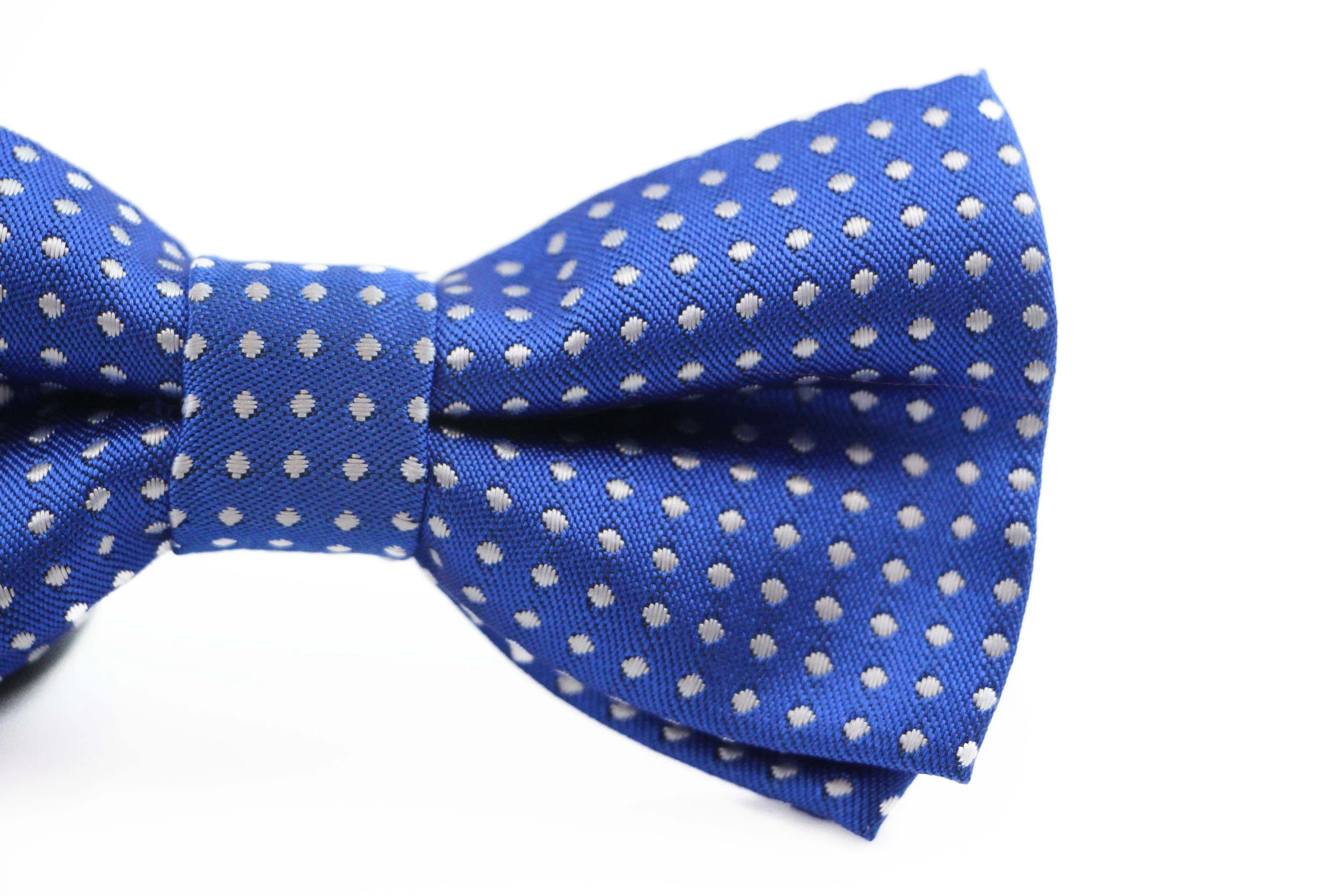 3 Zasel Boys Blue Bow Tie With White Polka Dots - Multi, 3 of 5