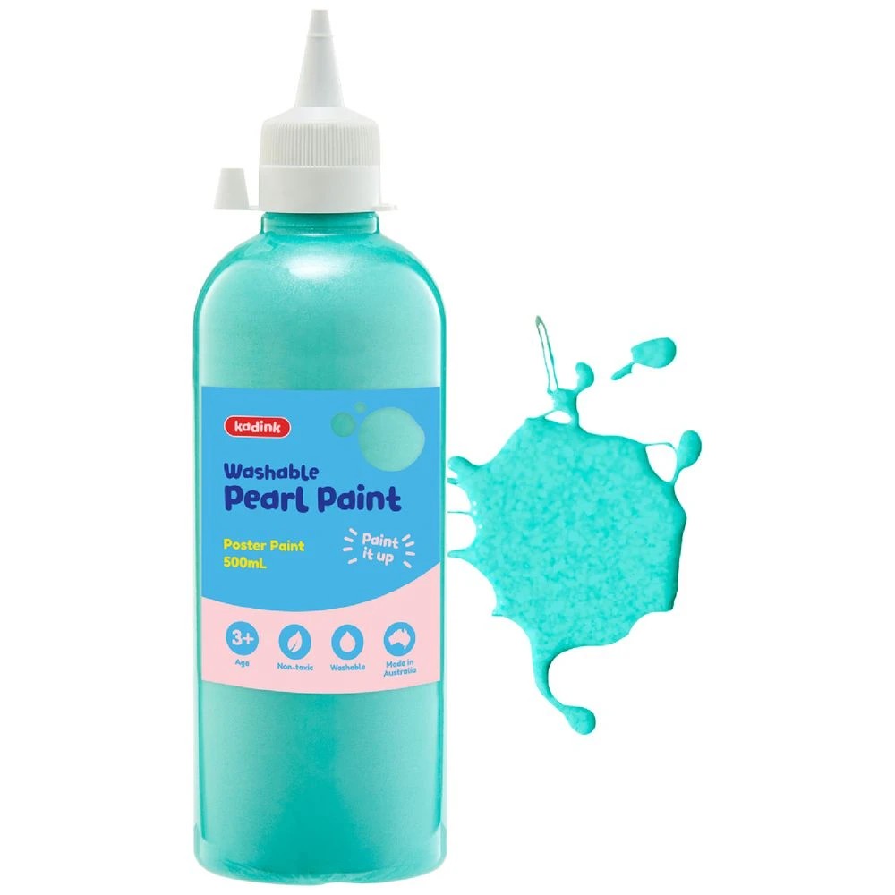 1 Kadink Washable Pearl Poster Paint 500mL Green, 1 of 2
