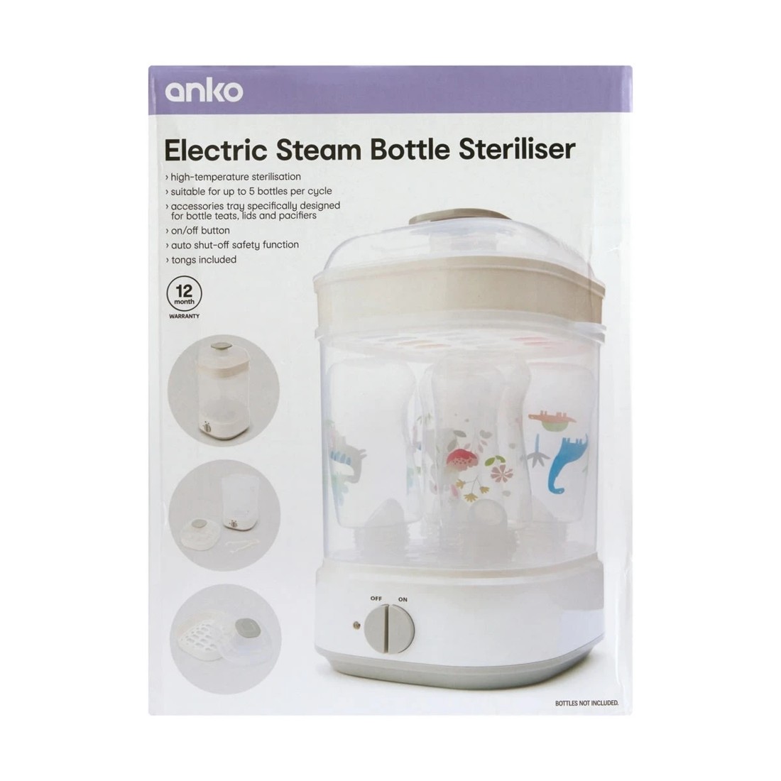 10 Electric Steam Bottle Steriliser - White and Grey, 10 of 10
