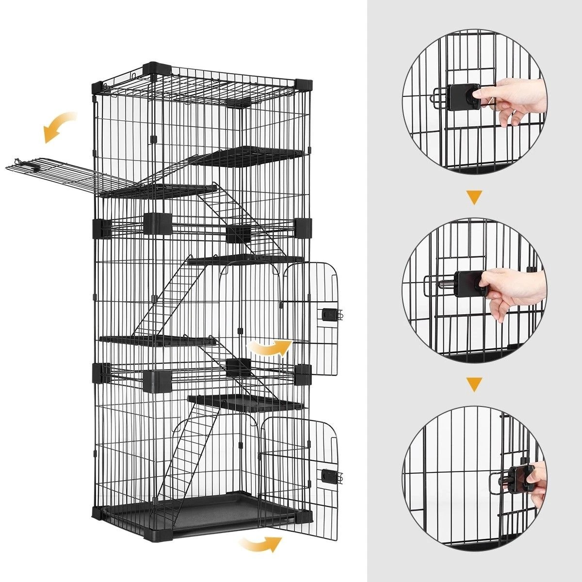 3 Pet Scene Large Cat Cage House Pet Crate, 3 of 5