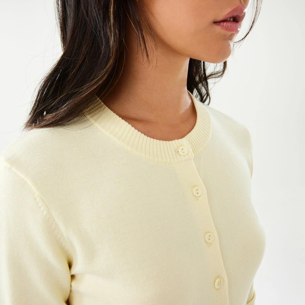 8 Fitted Cardigan Glow Yellw, 8 of 10