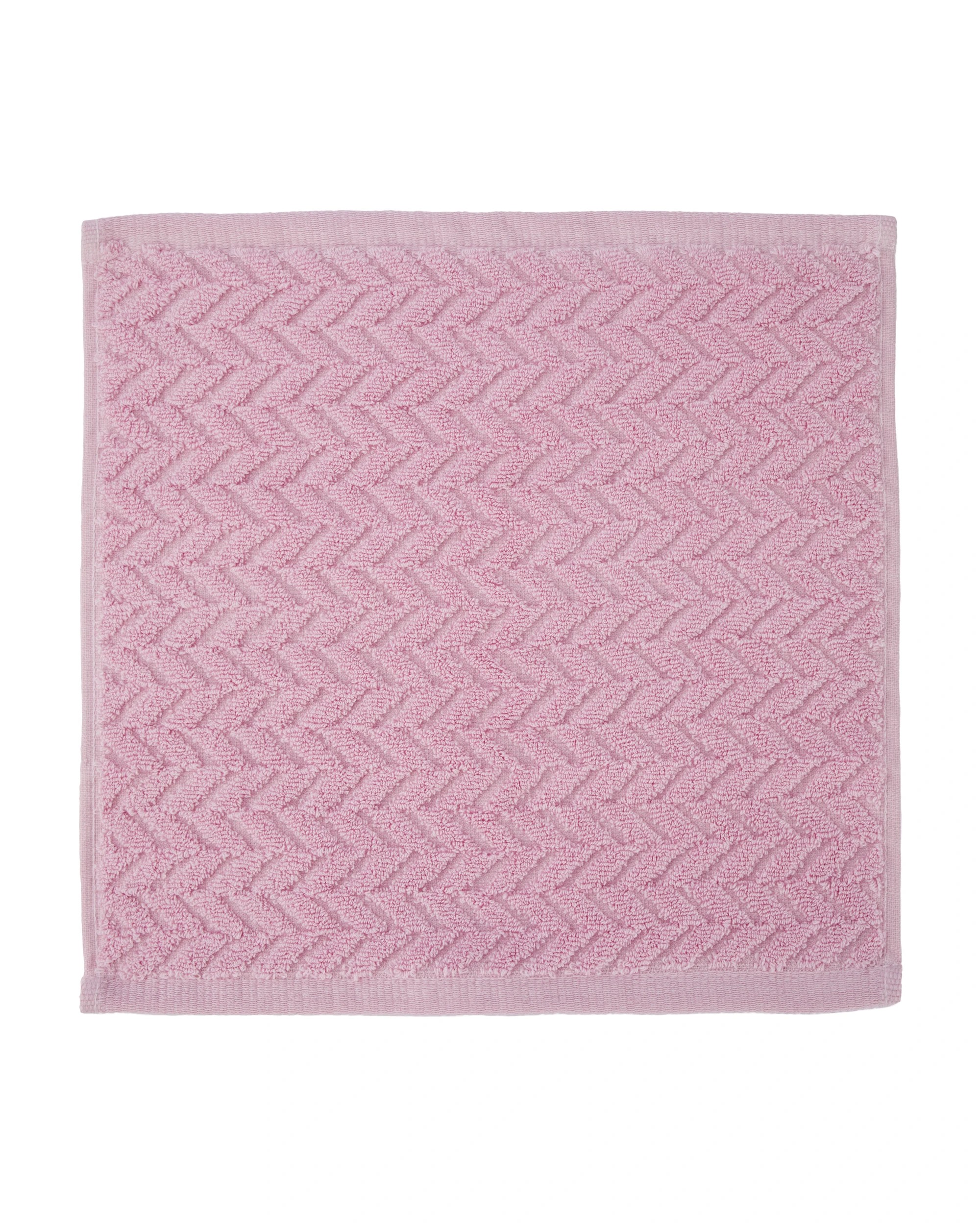3 Chevron Cotton Face Washer - Pink, 3 of 6
