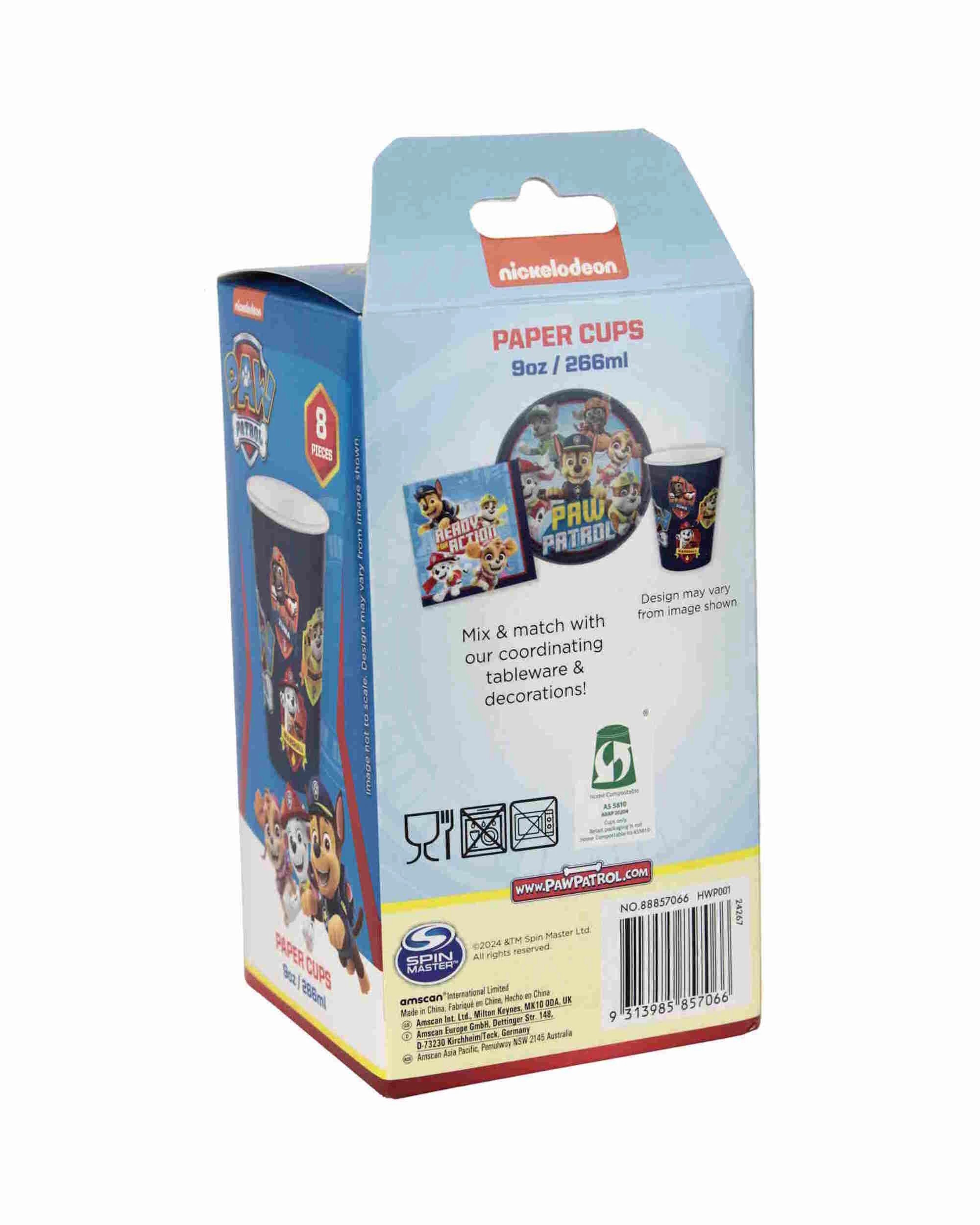 3 PAW Patrol Paw Patrol Adventures Paper Cups Pack of 8, 3 of 3