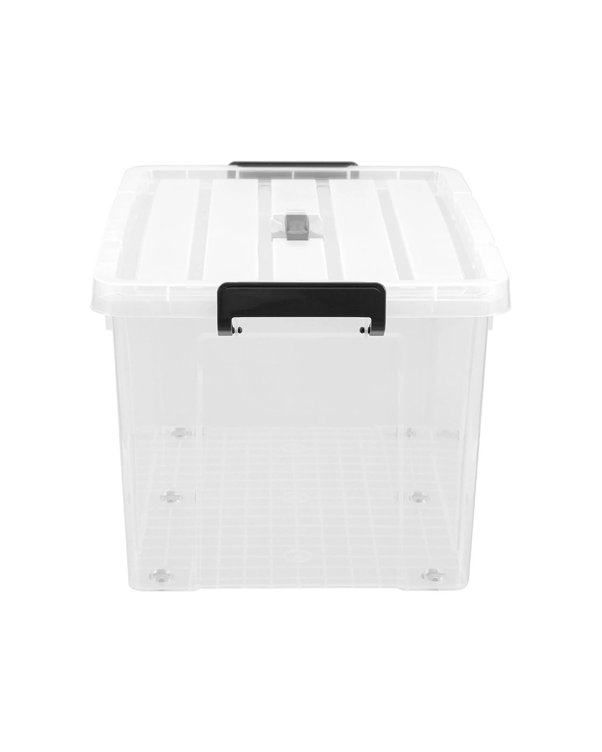 1 BOXSWEDEN Dura 59cm 65L Carry Box With Wheels Lid Secure Lock Durable Plastic
 - white, 1 of 5