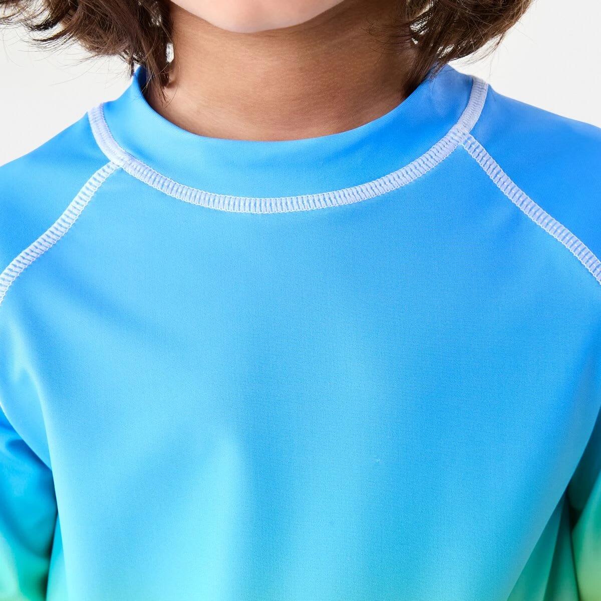 4 Printed Long Sleeve Rash Vest RASHIE FLURO RAINBOW, 4 of 6