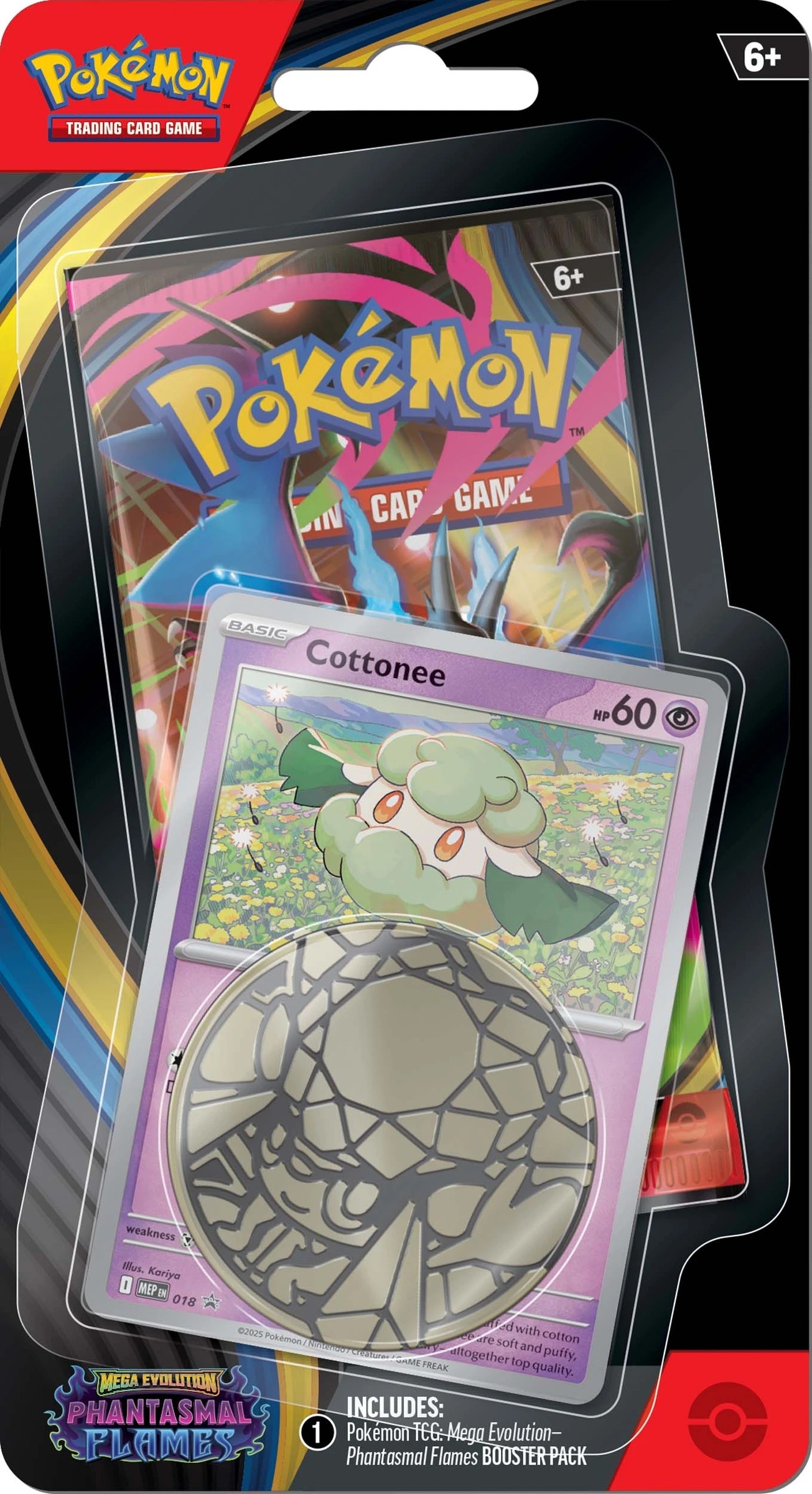 6 Pokemon Trading Card Game: Mega Evolution Pack - Assorted, 6 of 9