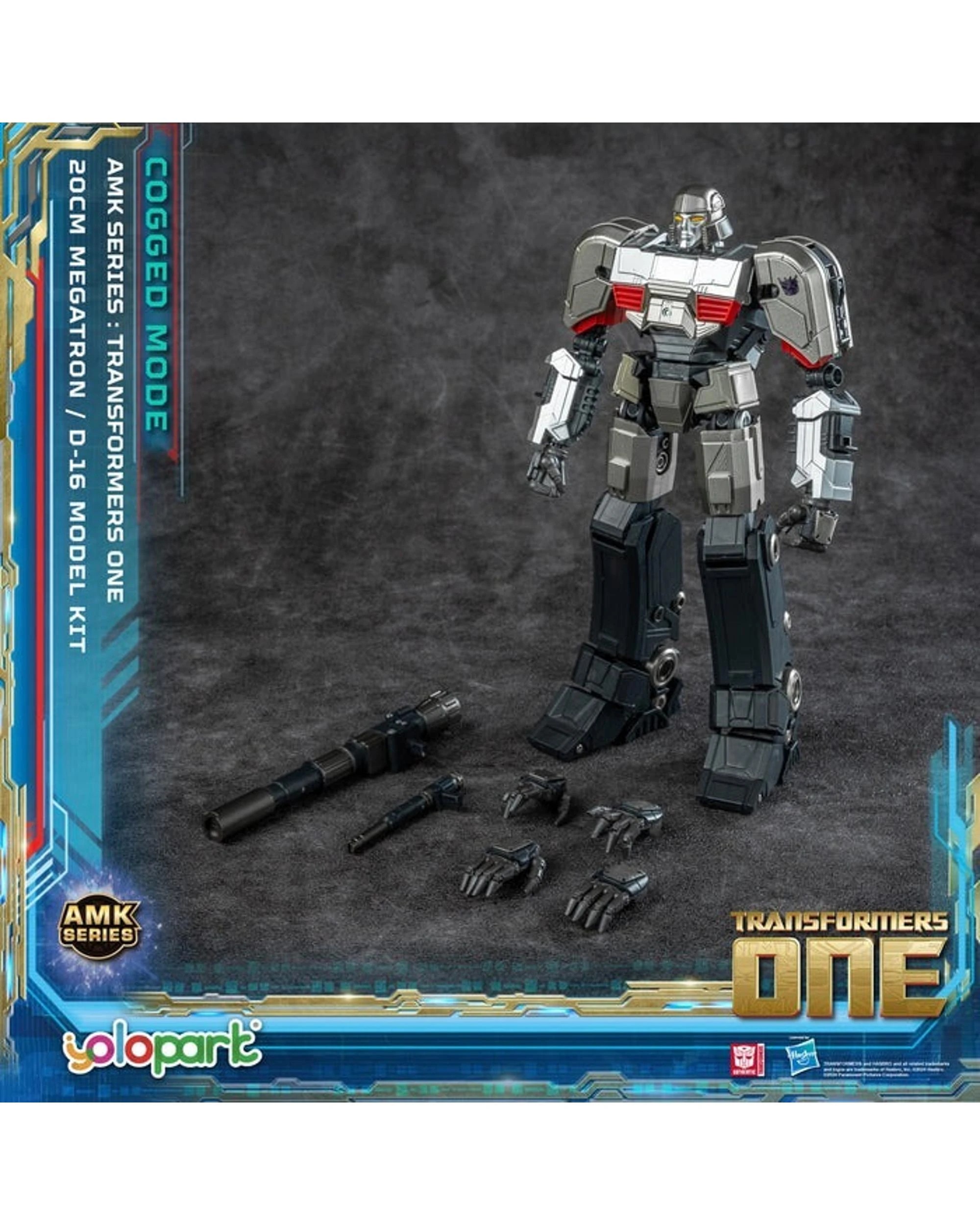 5 Yolopark Transformers One D-16 Megatron Cogged Mode AMK Series 20cm Advance Model Kit, 5 of 6