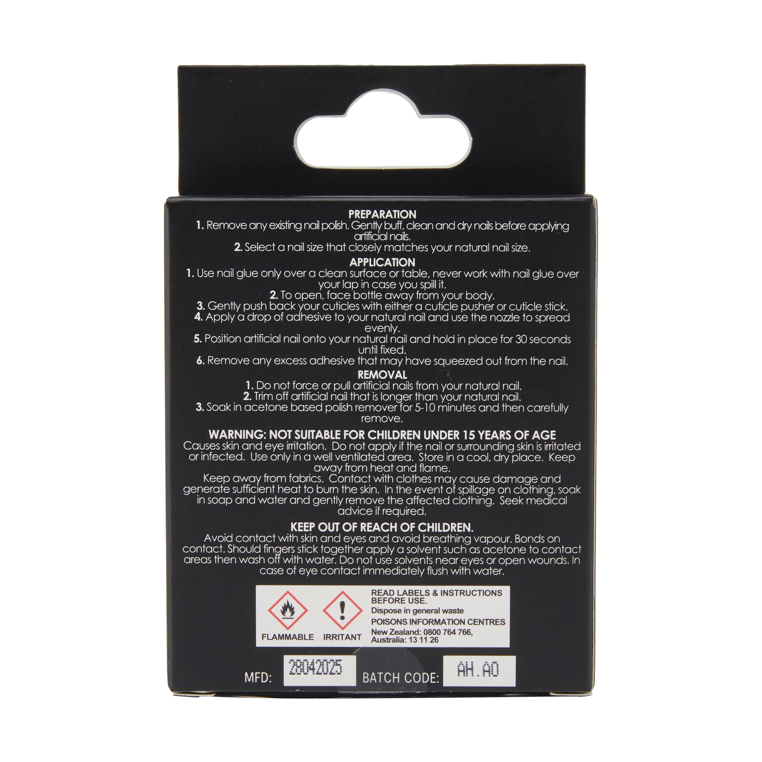 4 OXX Cosmetics 24 Pack Artificial Nails with Adhesive - Almond Shape, Gold Detail, 4 of 4