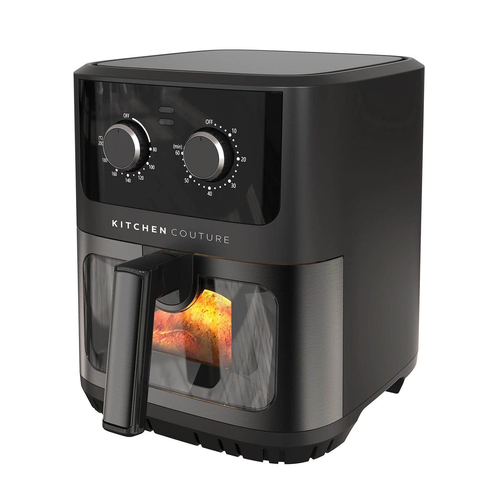 1 Kitchen Couture 6.5L Compact Air Fryer Viewing Window Stylish Powerful - Black, 1 of 5