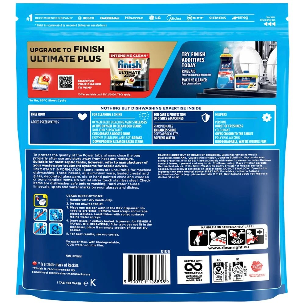 2 Finish Power Dishwashing Tablets Lemon 80 Pack, 2 of 2