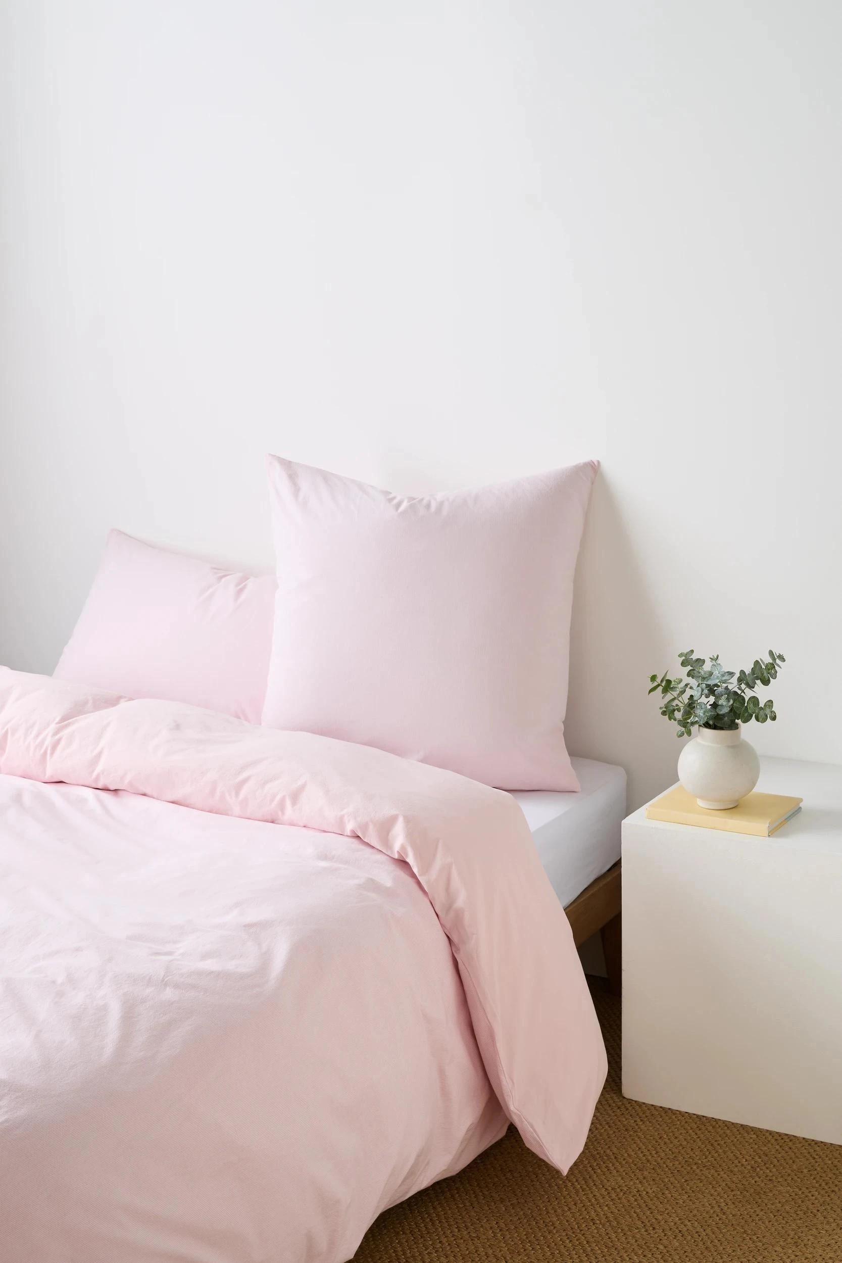 2 Arlo Cotton Stonewash European Pillowcase - Queen Bed - Pink, 2 of 2