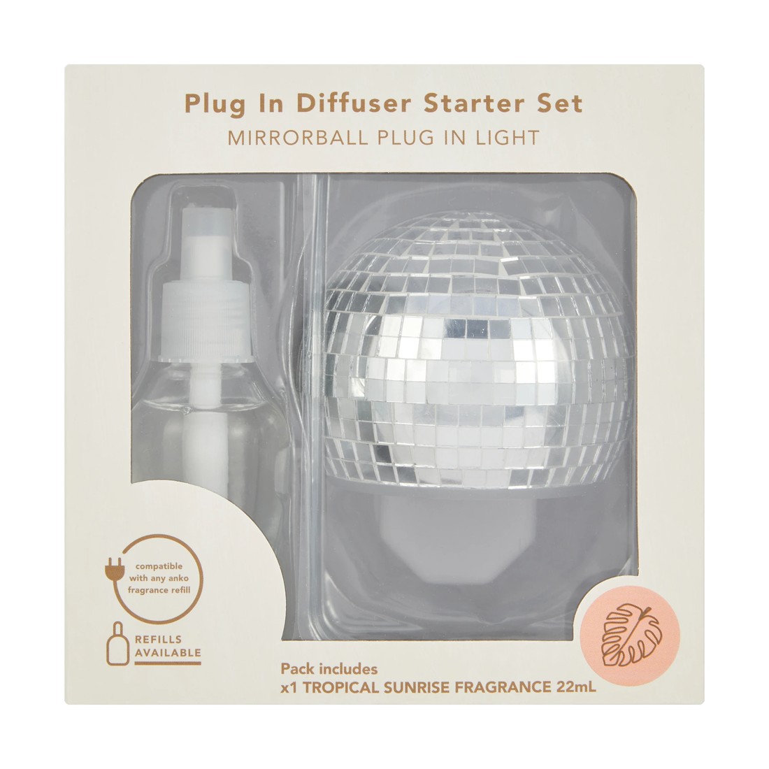 9 Mirror Ball Plug-In Diffuser with Light Starter Set - Tropical Sunrise Fragrance, 9 of 10