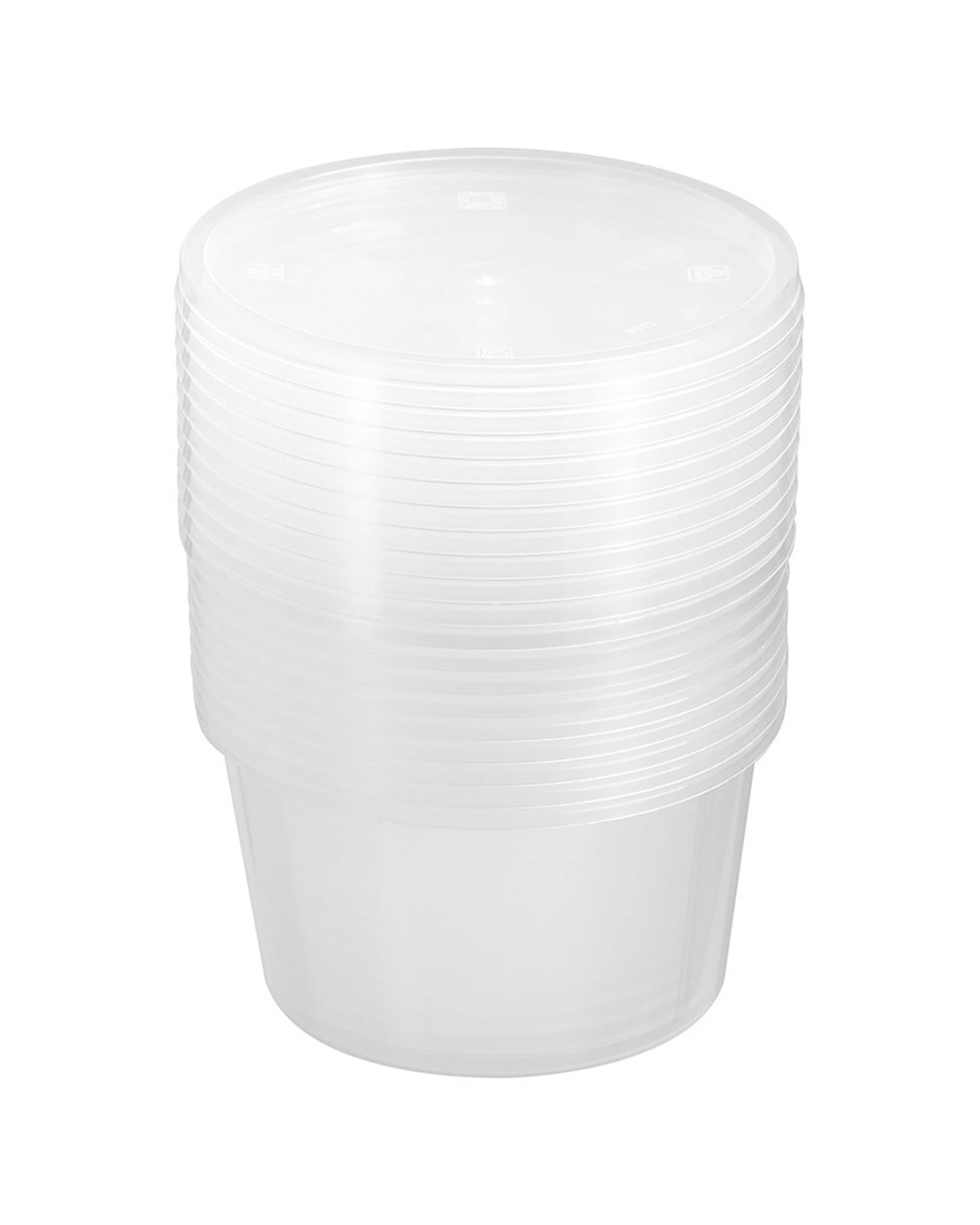 5 10pc Lemon & Lime Reusable Meal Prepping Food Storage Container Round Box 500ml
 - Multi, 5 of 6