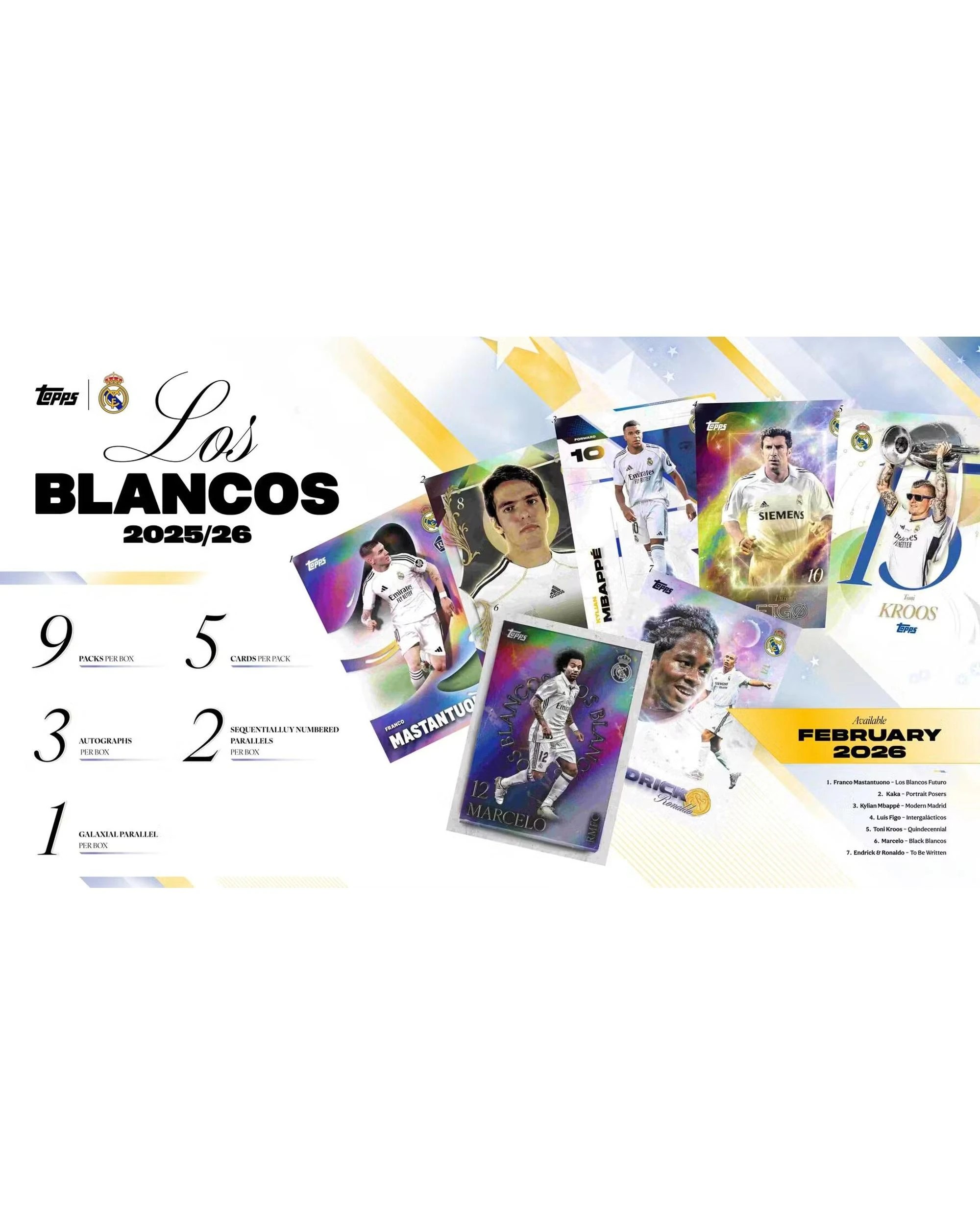 3 Topps 2025/2026 Real Madrid Los Blancos Soccer Hobby Box, 3 of 9