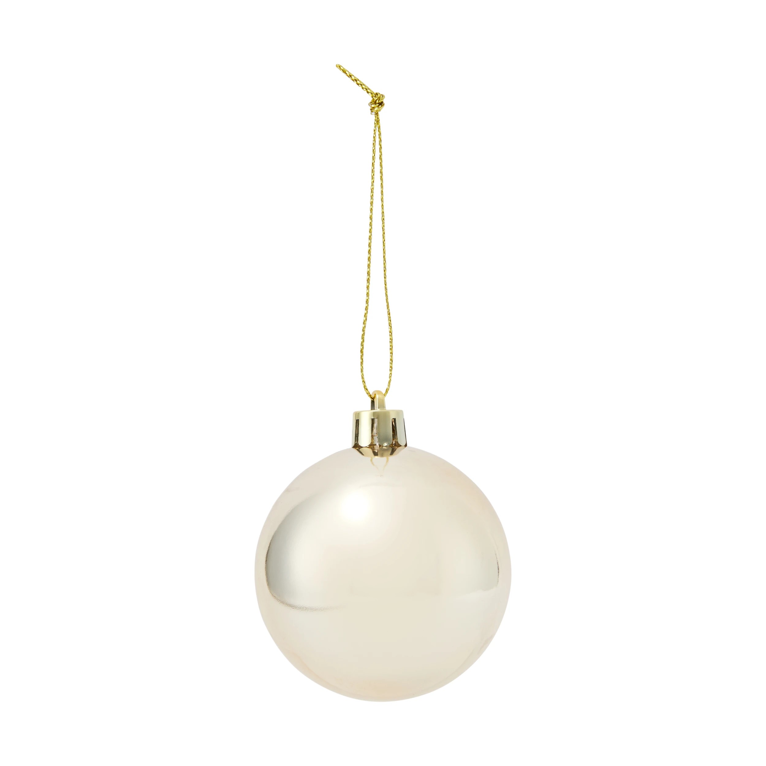 3 10 Pack 6cm Gold Look Baubles, 3 of 6