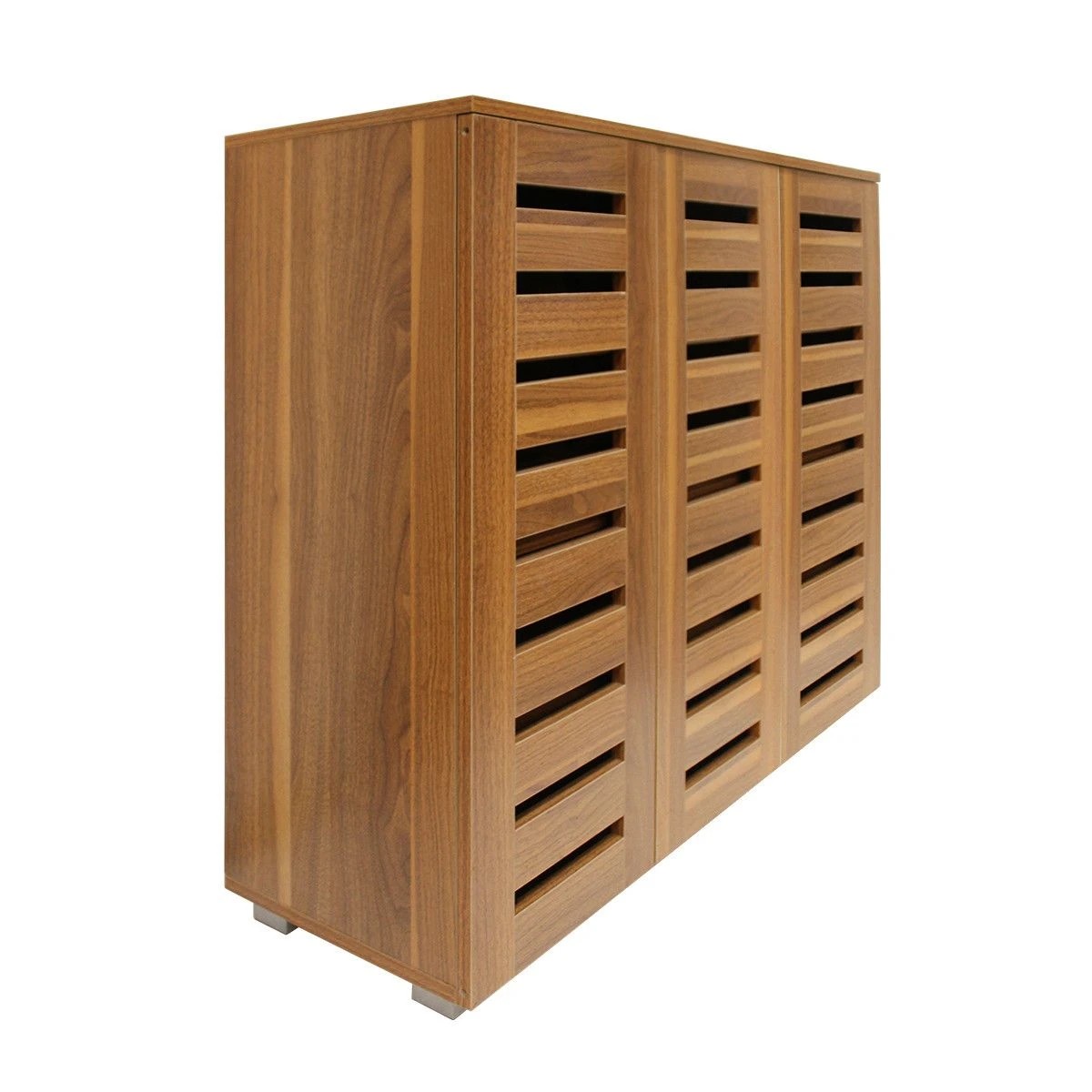 2 Ausway Wooden Shoe Storage Cabinet Shoe Rack Shelf Organiser for 30 Pairs Shoes Oak Colour, 2 of 8