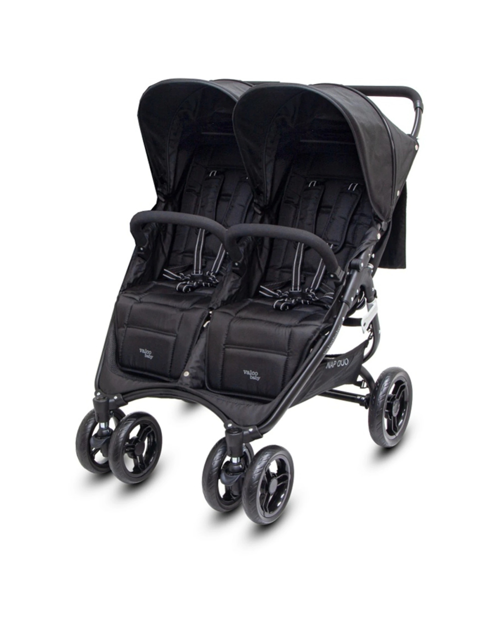 1 Valcobaby Snap Duo Double Stroller Pram Lightweight Easy Fold Travel - Black, 1 of 8