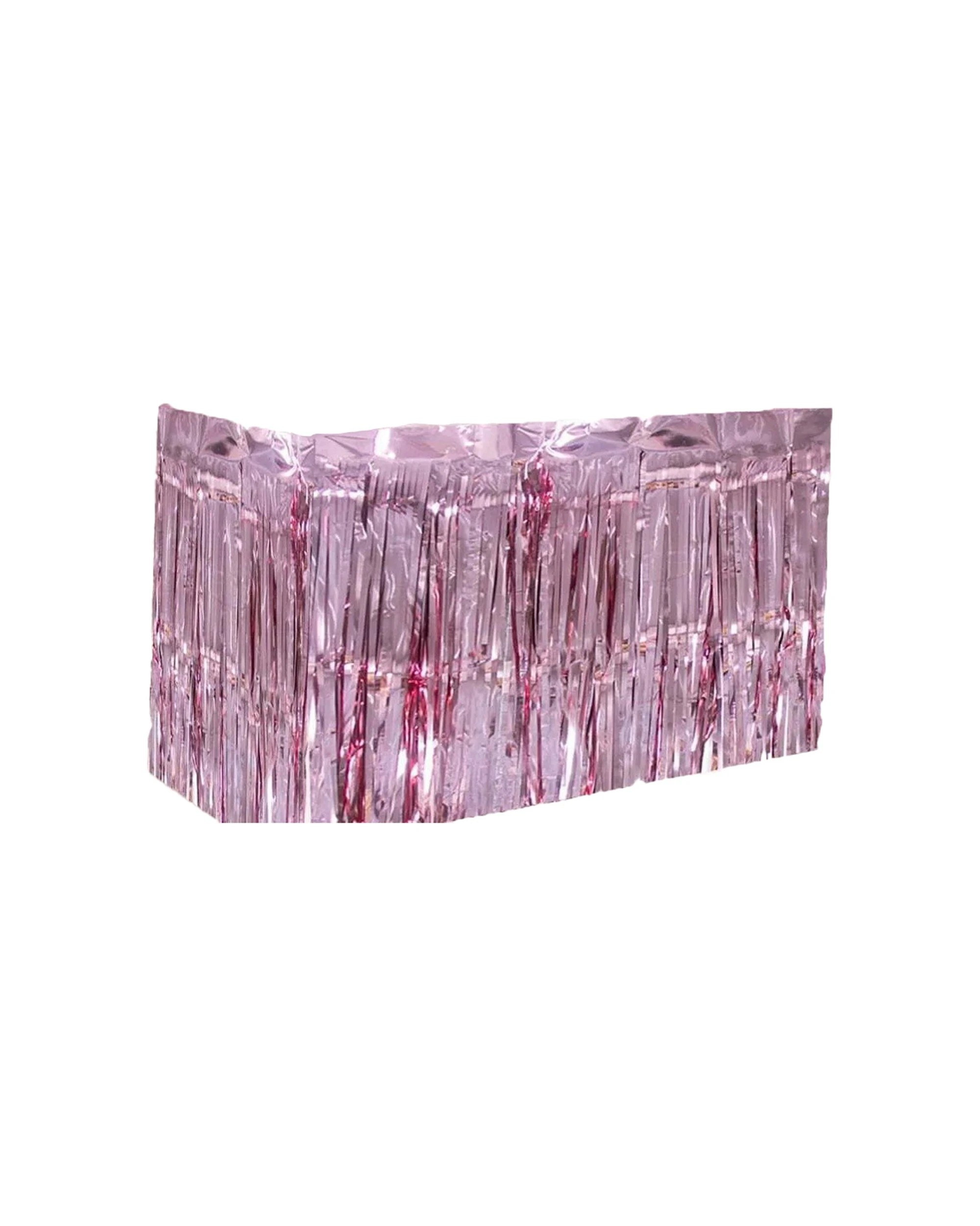 1 Party Maker Table Skirt Metallic Fringe Party Table Decor Event Light - Pink, 1 of 1