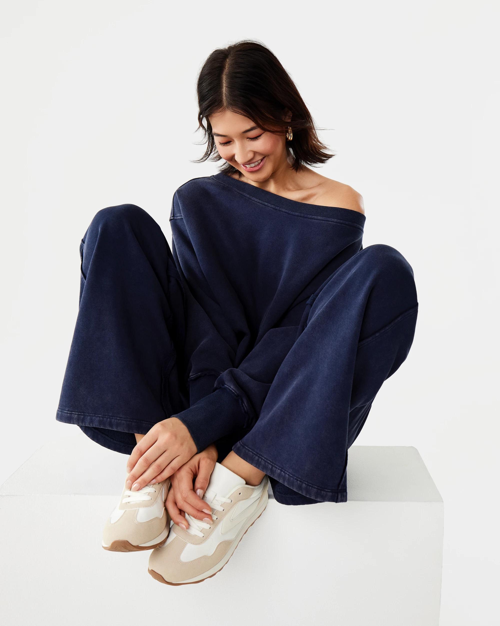 9 Washed Trackpants Blu Pcoat, 9 of 9