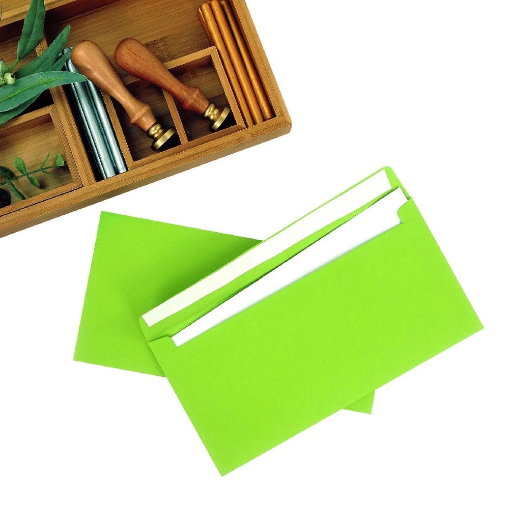6 Quill DL Envelopes Lime 25 Pack, 6 of 6