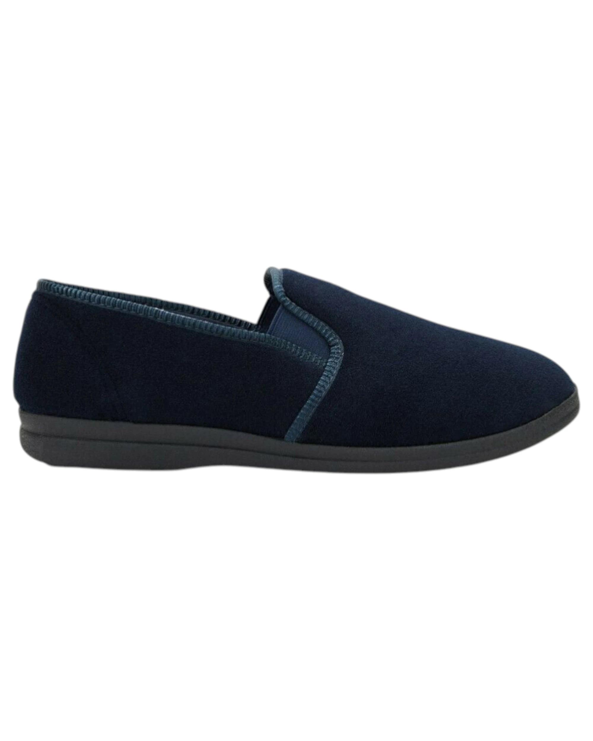 2 Grosby Percy Slippers Mens Shoes Casual Slip On Moccasins Navy NAVY, 2 of 4