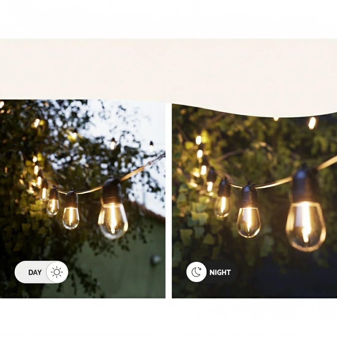 4 73m Festoon Lights Christmas Fairy String Lights Outdoor Party Garden - Black, 4 of 4