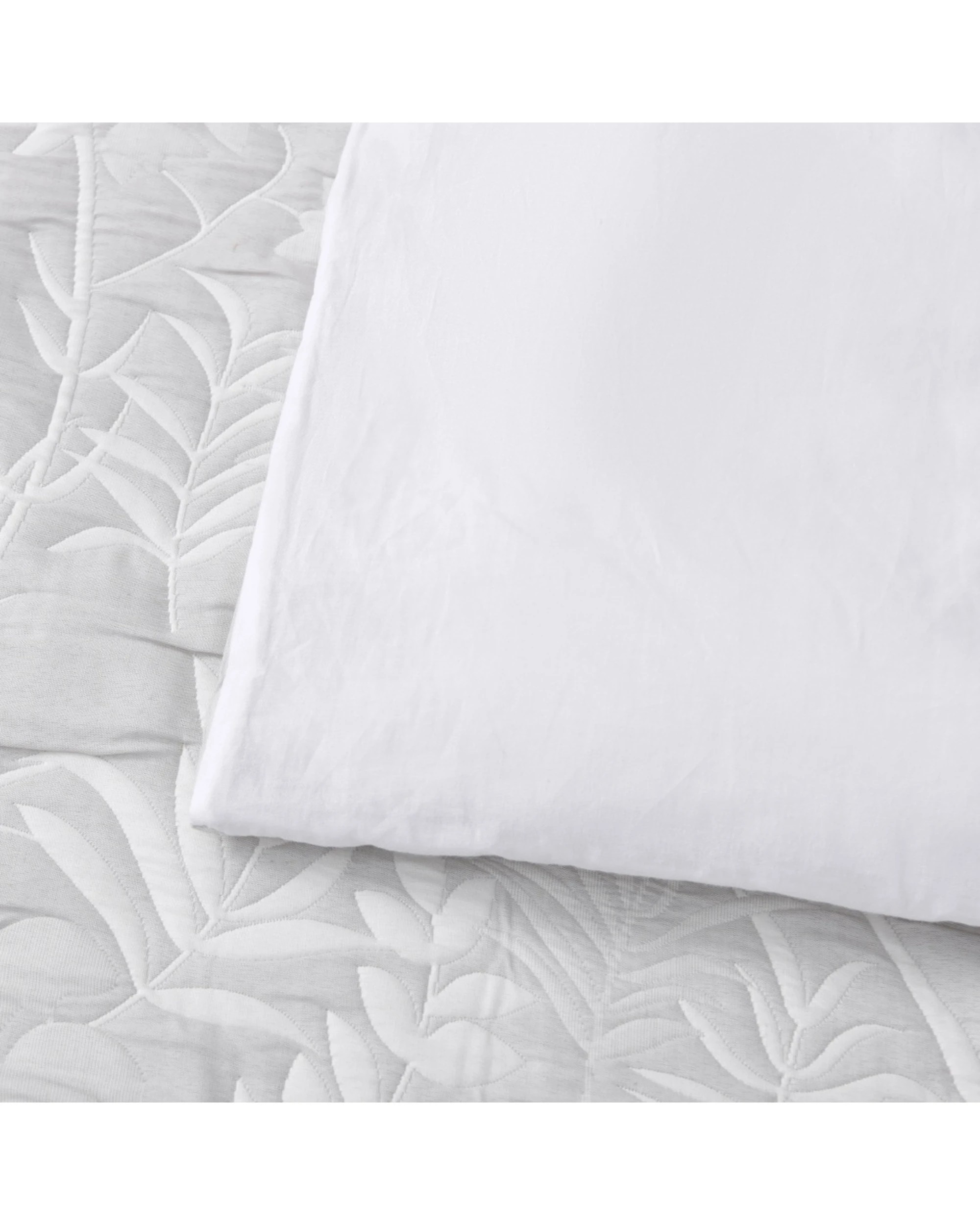 4 Bianca Ember Polyester Cotton Jacquard Quilt Cover Set Botanical - Queen Bed - Pattern, 4 of 4