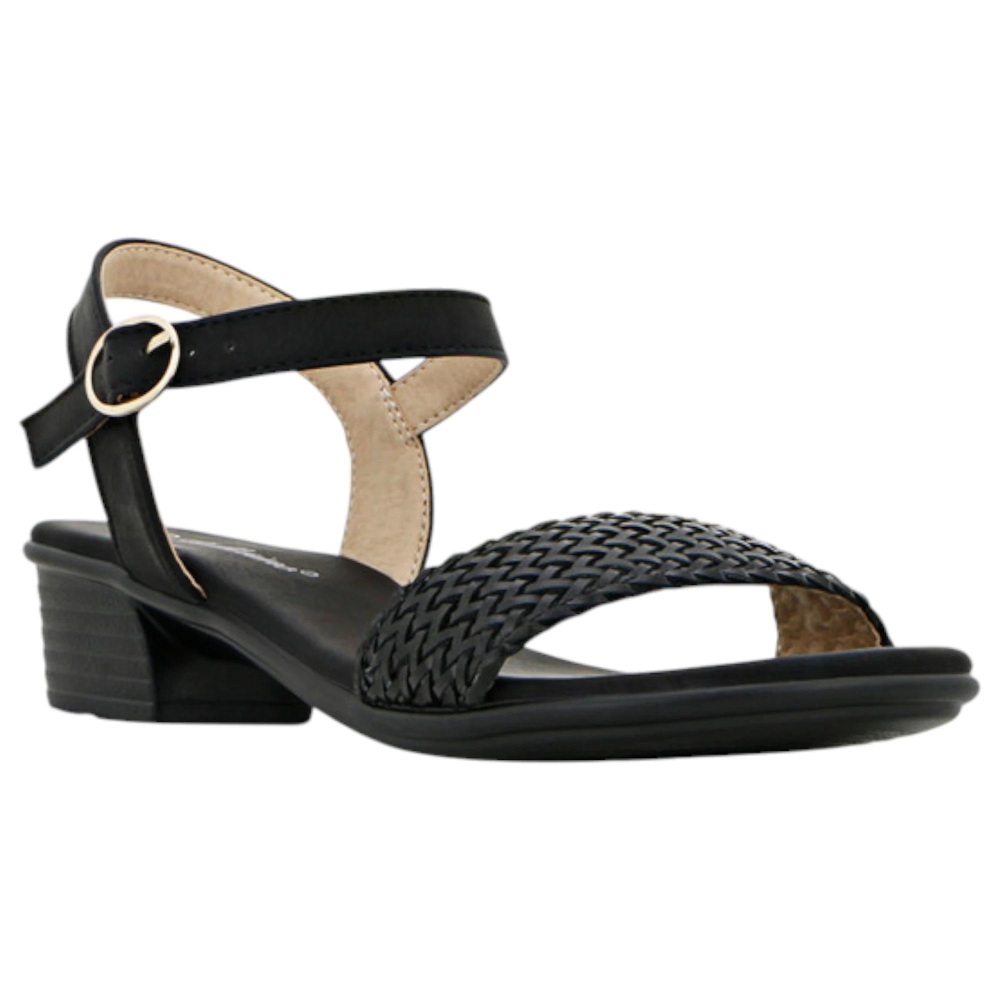 2 Bellissimo Womens Eve Heel Sandals BLACK, 2 of 3