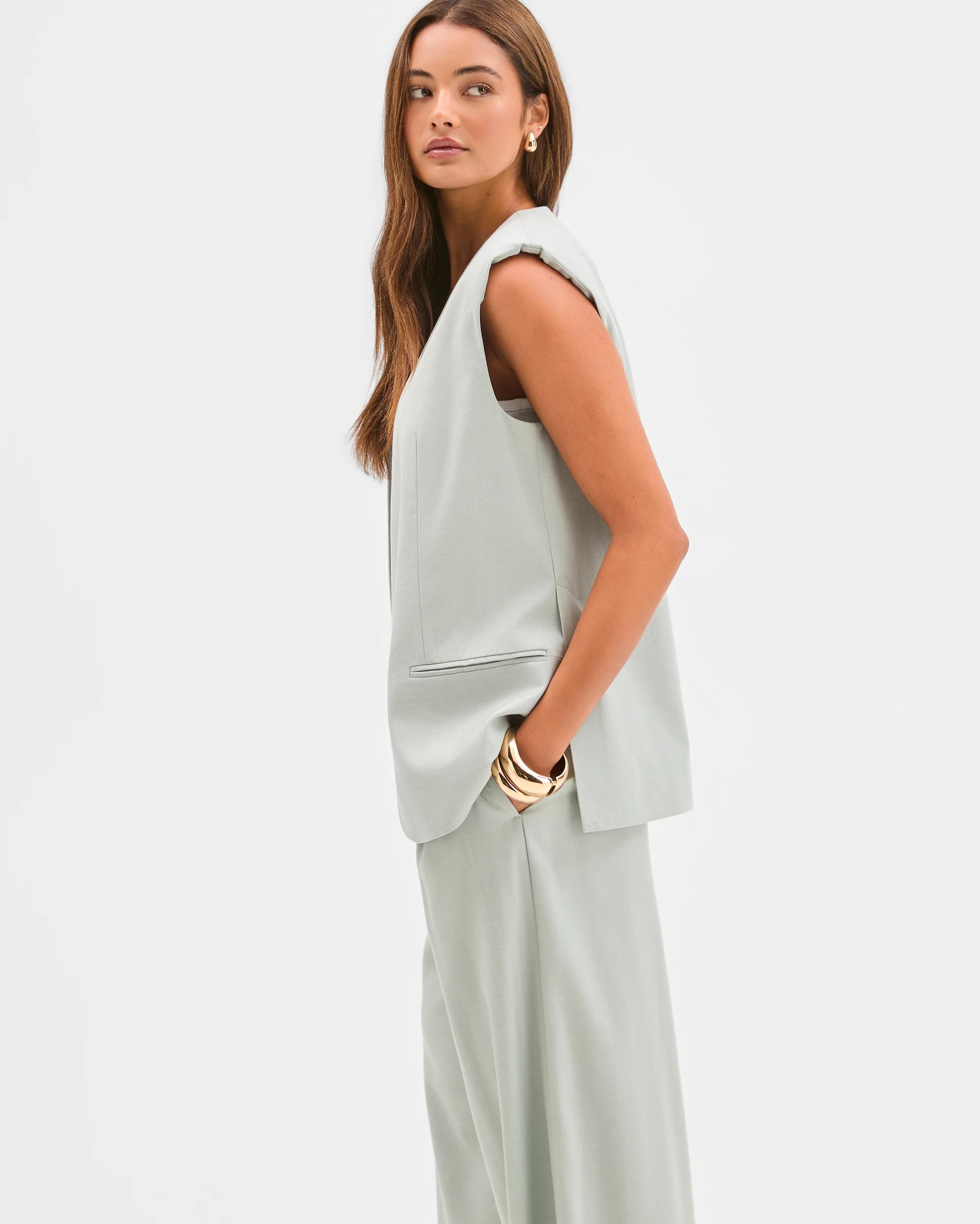 6 Lily Loves Oversized Vest SKY GREY, 6 of 7
