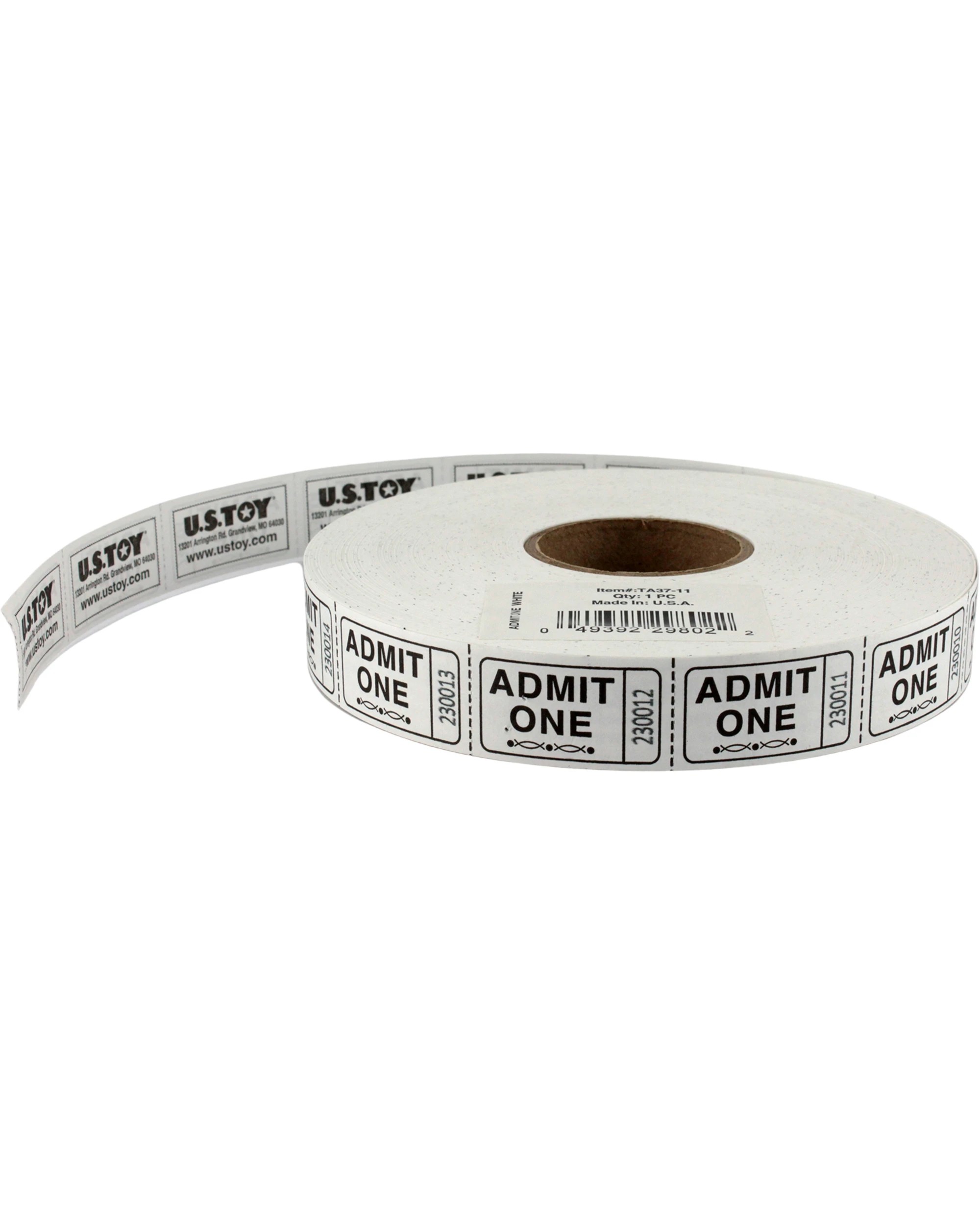 1 Partyrama Admit One White Ticket Roll 2000 TicketsWhite - White, 1 of 1