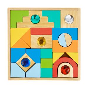 Wooden Gem Rainbow Block Set