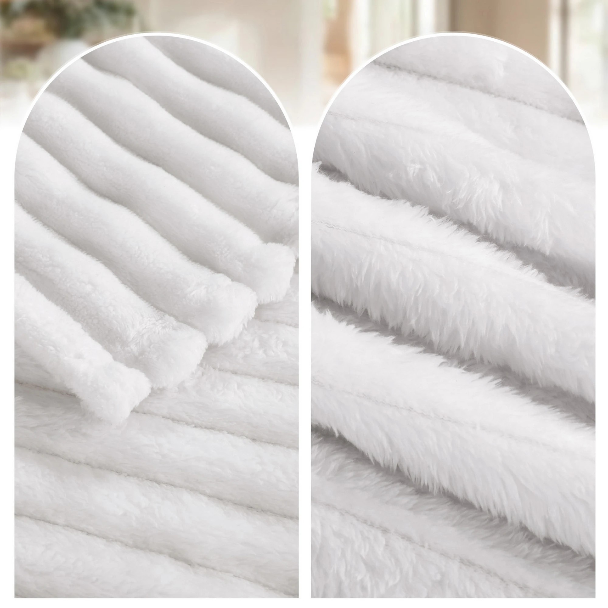 6 Giselle Bedding 127x152cm Throw Blanket Fleece Soft Lightweight Cozy Sofa Couch Bed - White, 6 of 8