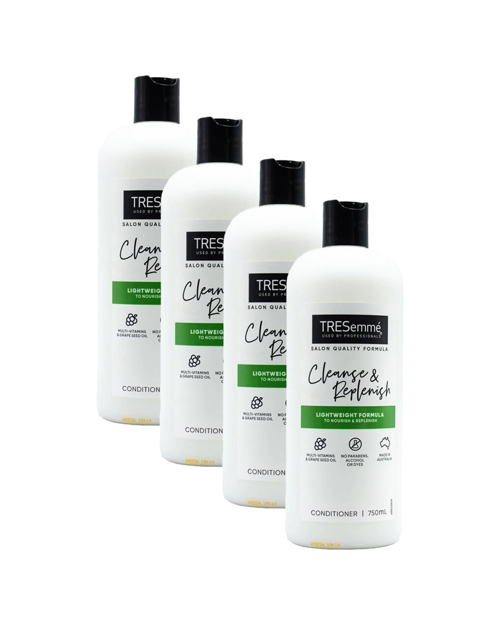 1 TRESemme 4PK Cleanse & Replenish Conditioner 750ml Vitamins Grape Oil - White, 1 of 3