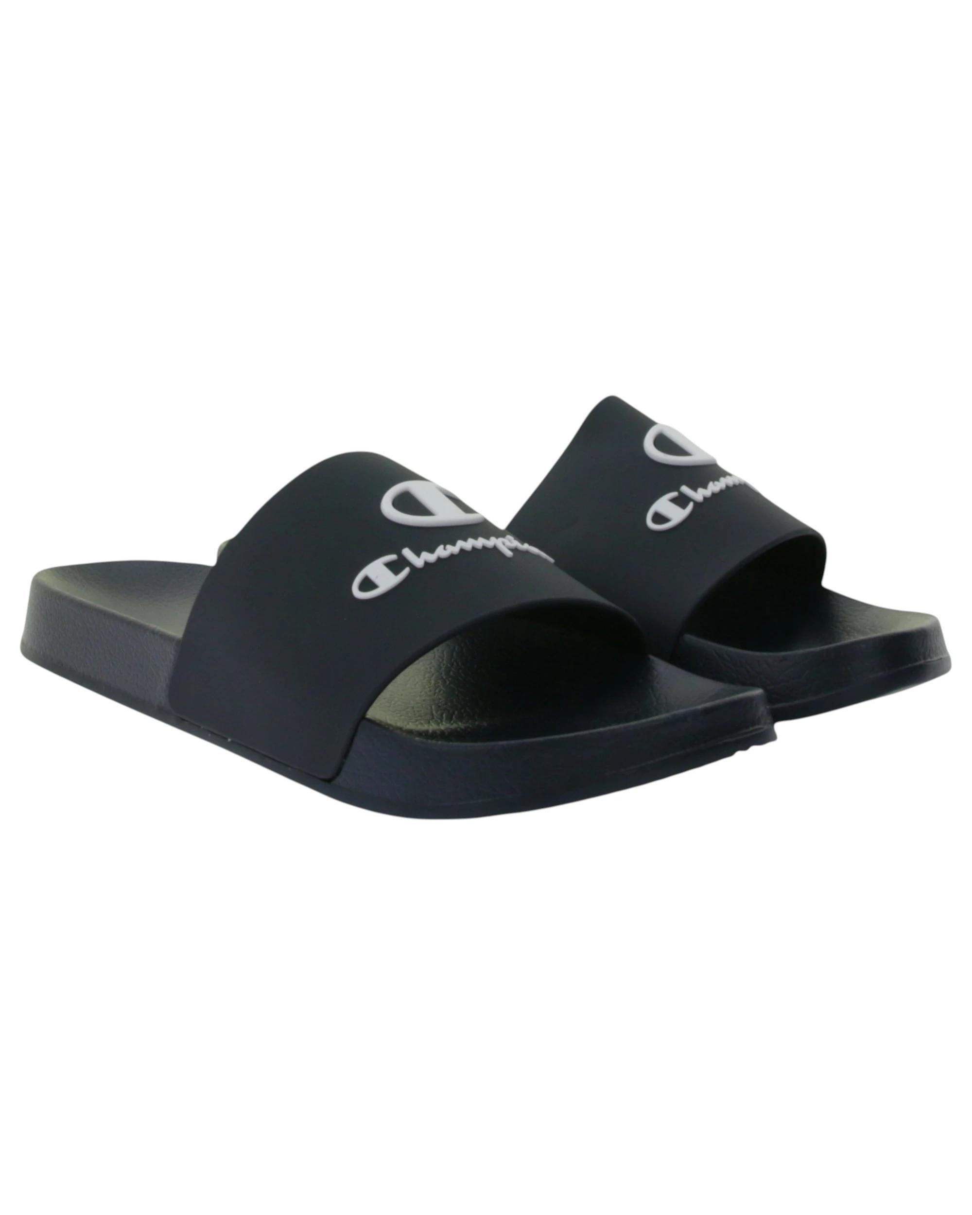 1 Champion Mens Flip Flops Kos Black Slides Black, 1 of 8