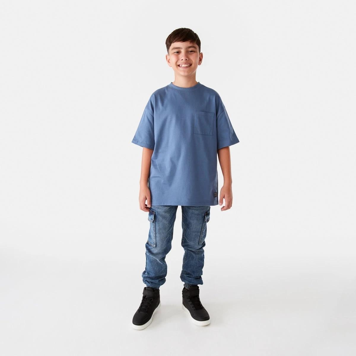6 Short Sleeve Oversized T-shirt Blu Flicia, 6 of 9