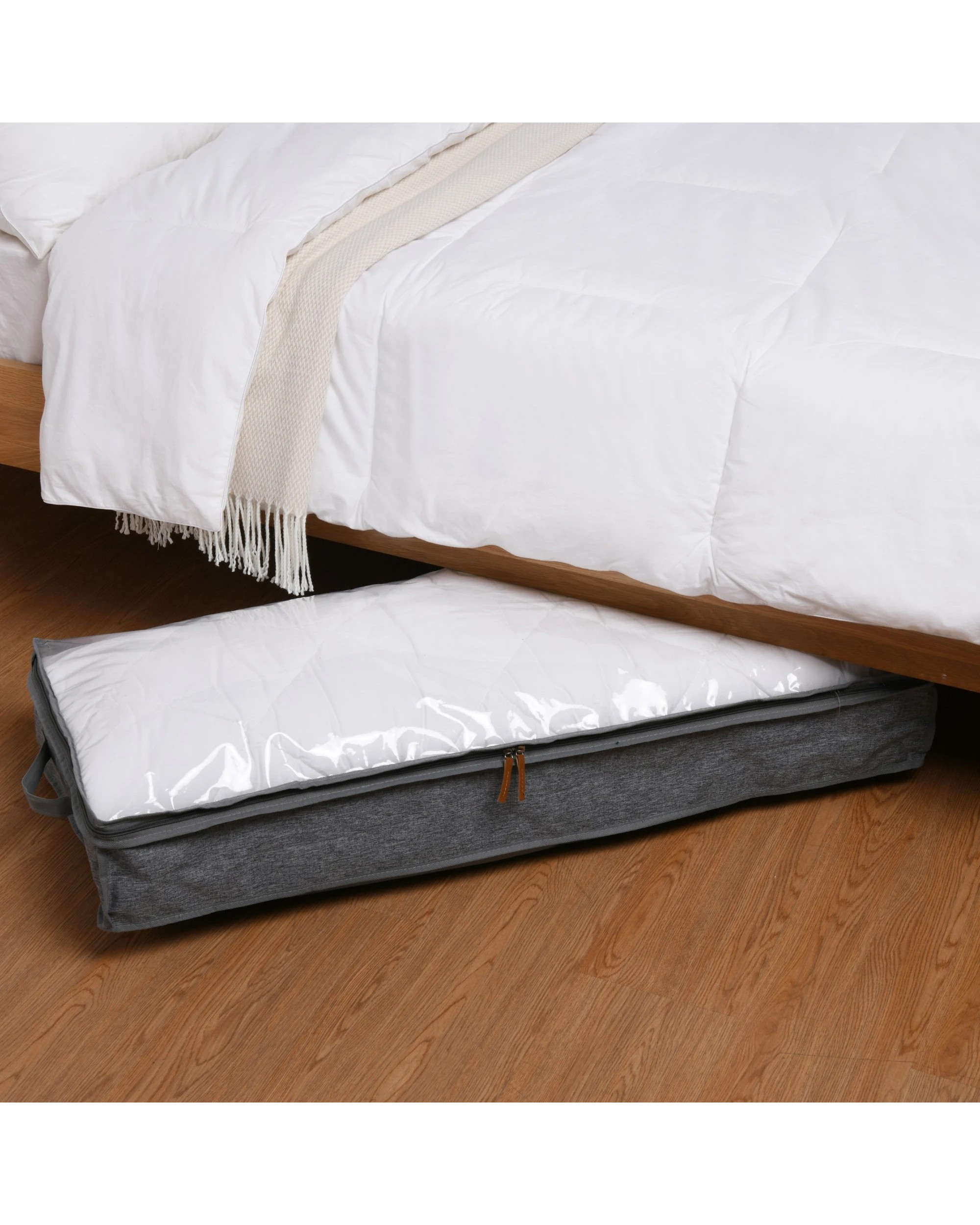 4 Takara Kicho Fabric Collapsible Underbed Storage Case Set of 3 - Grey, 4 of 6