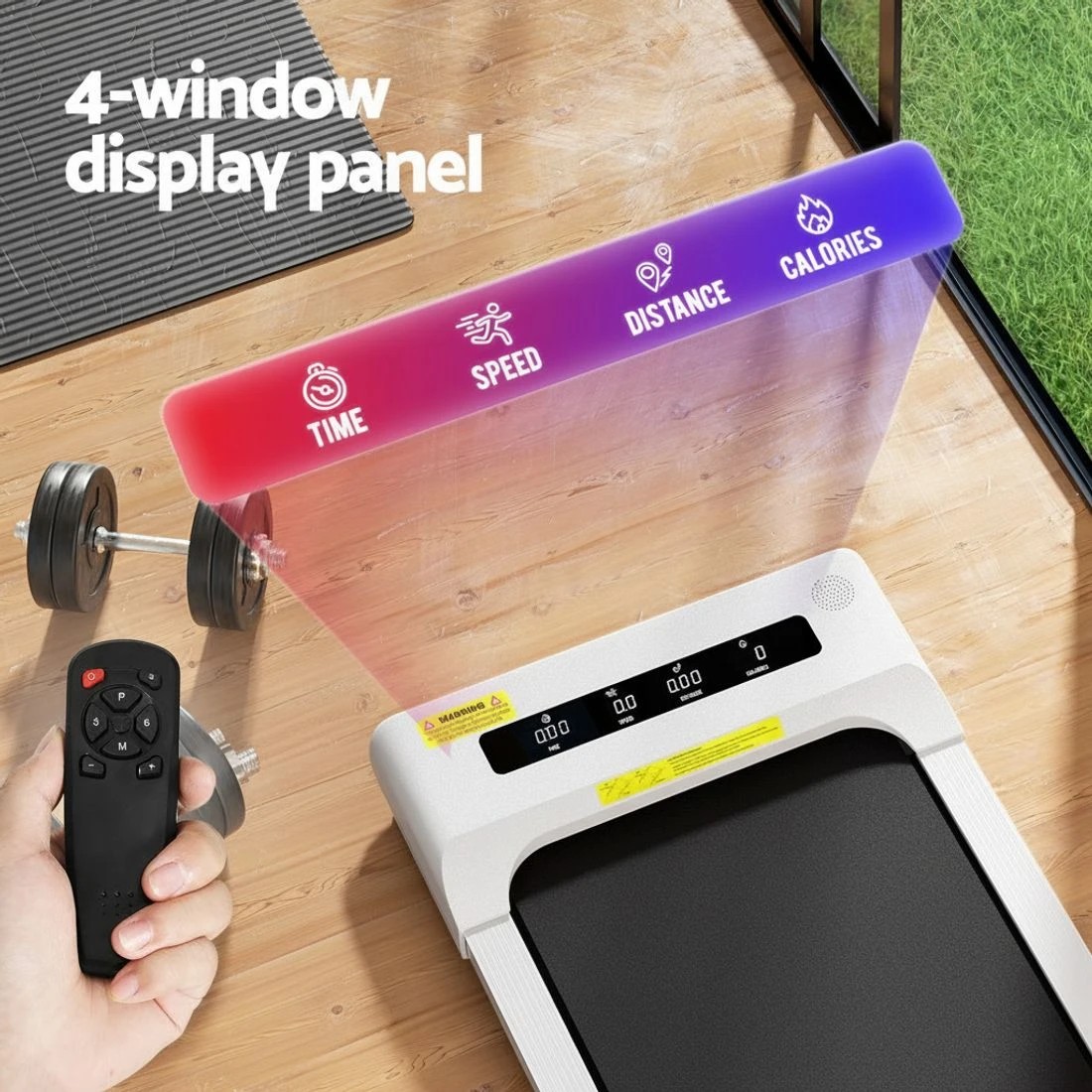 7 Everfit Treadmill Electric Walking Pad Incline Under Desk Home Gym 380mm - White, 7 of 7