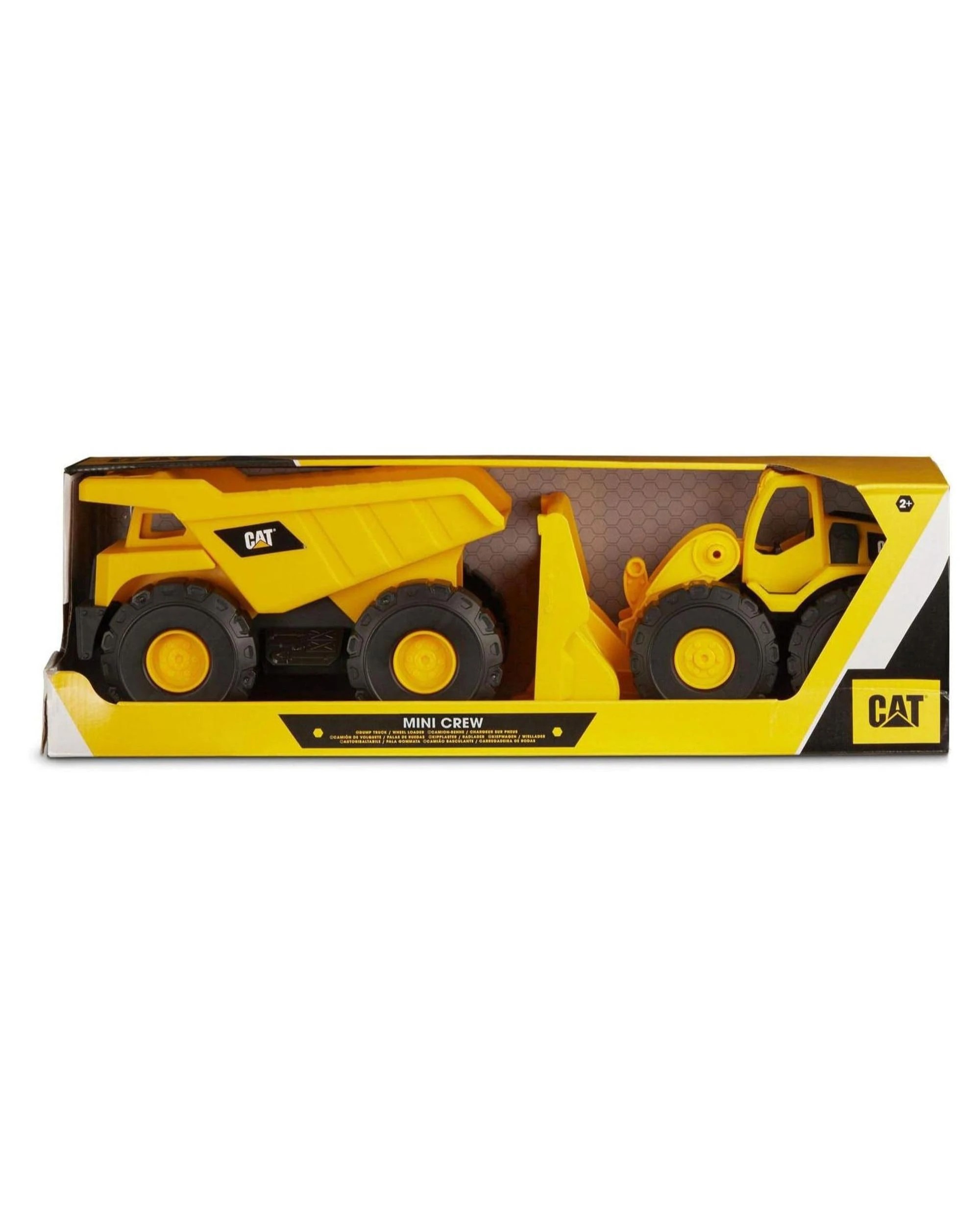 1 CAT Mini Crew Dump Truck and Wheel Loader Vehicle 2 Pack, 1 of 3
