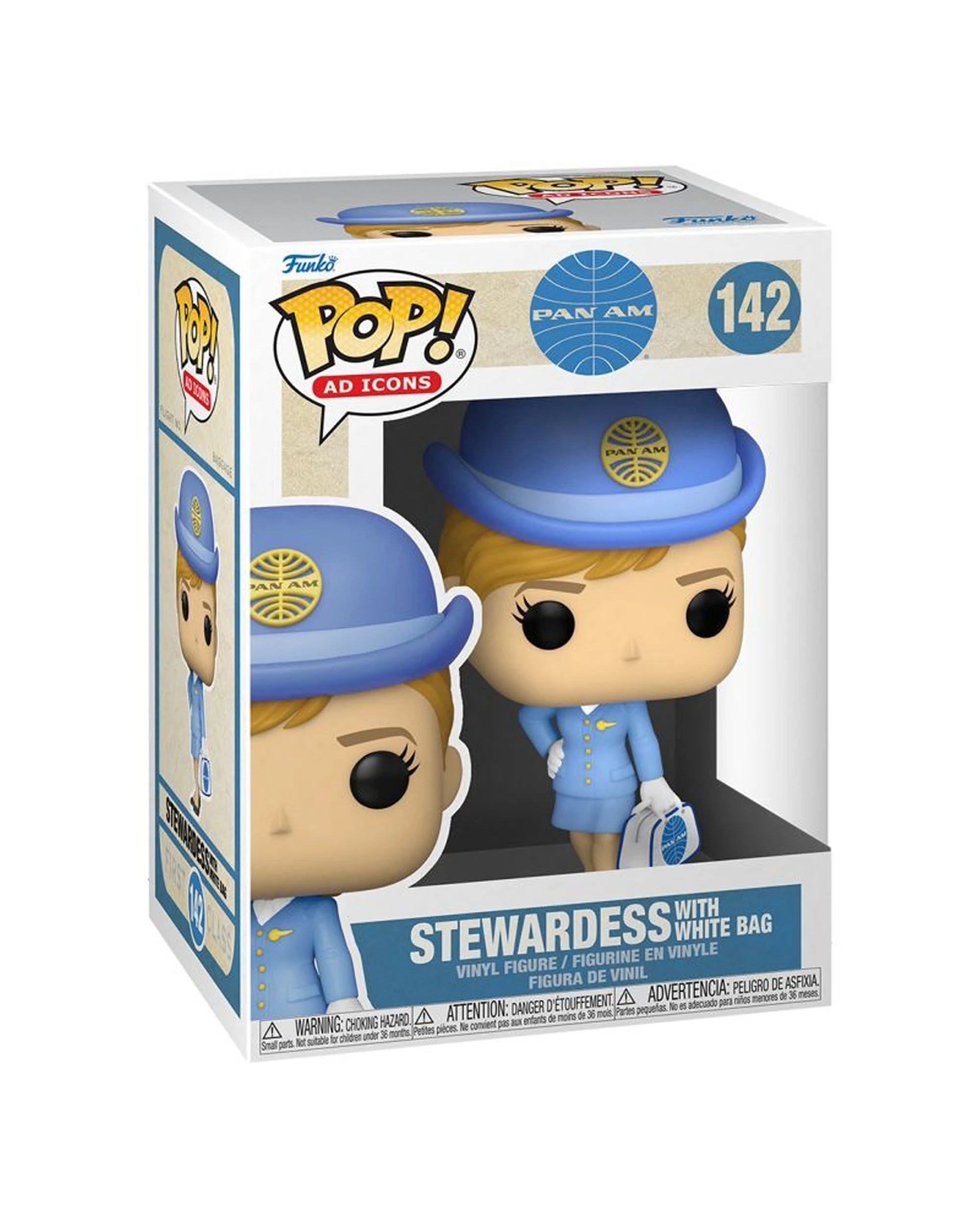 3 Pop Pan Am Stewardess Pop Vinyl Figure Action Figure Collectible Toy 10Cm - Multi, 3 of 3
