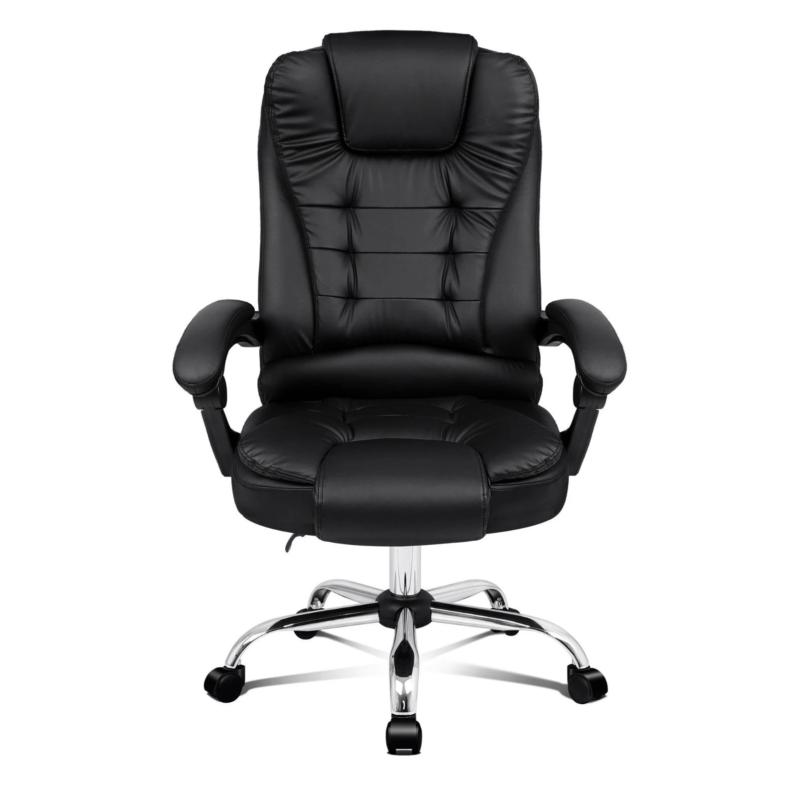 2 Alfordson Office Chair Gaming Executive Computer Recliner Racer PU Leather Seat - Black, 2 of 10